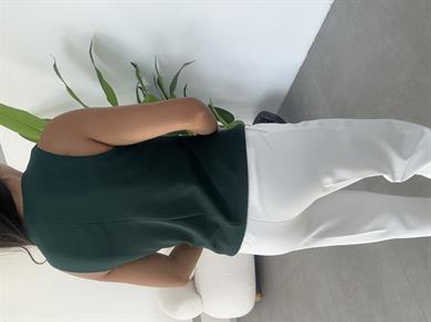 Zümrüt Kare Yaka Astarlı Yelek