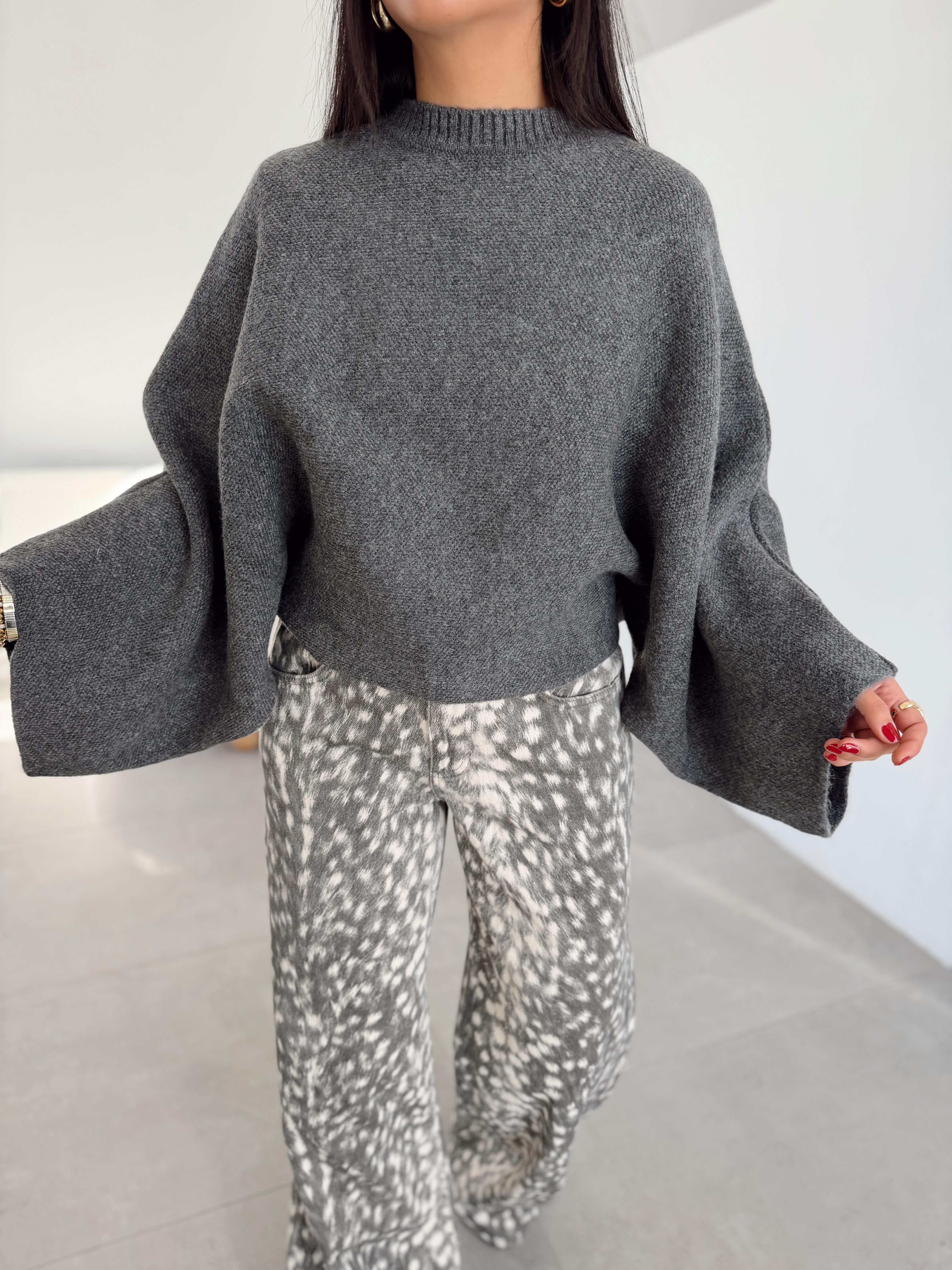 Antrasit Oversize Kazak