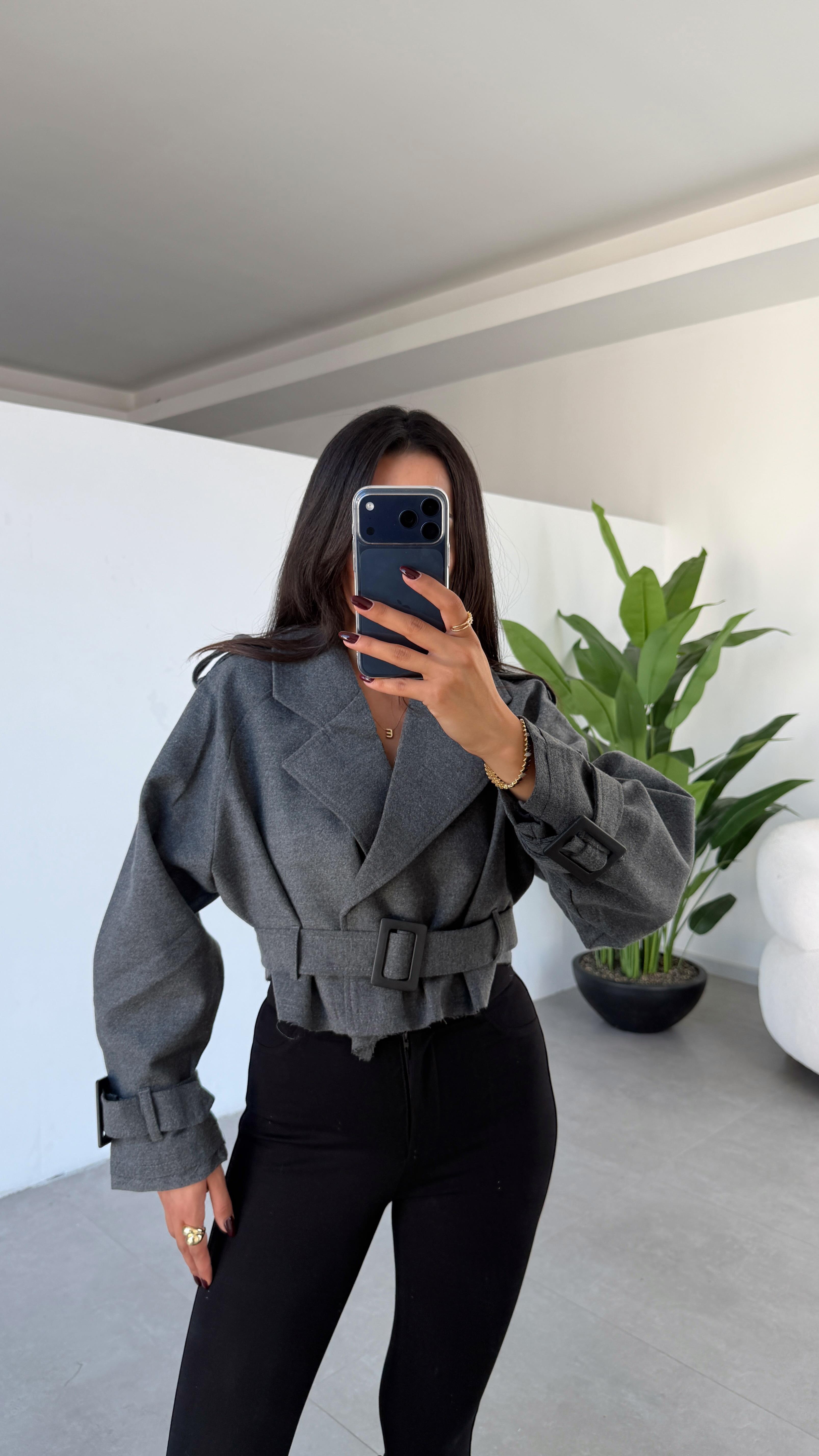 Antrasit Reglan Kol Ceket