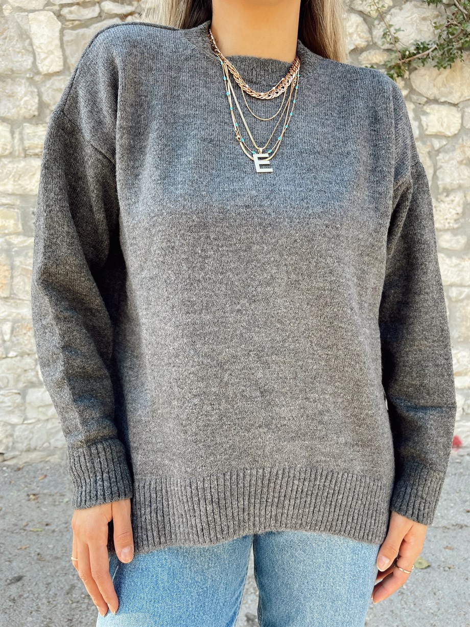 Antrasit Salaş Triko Kazak