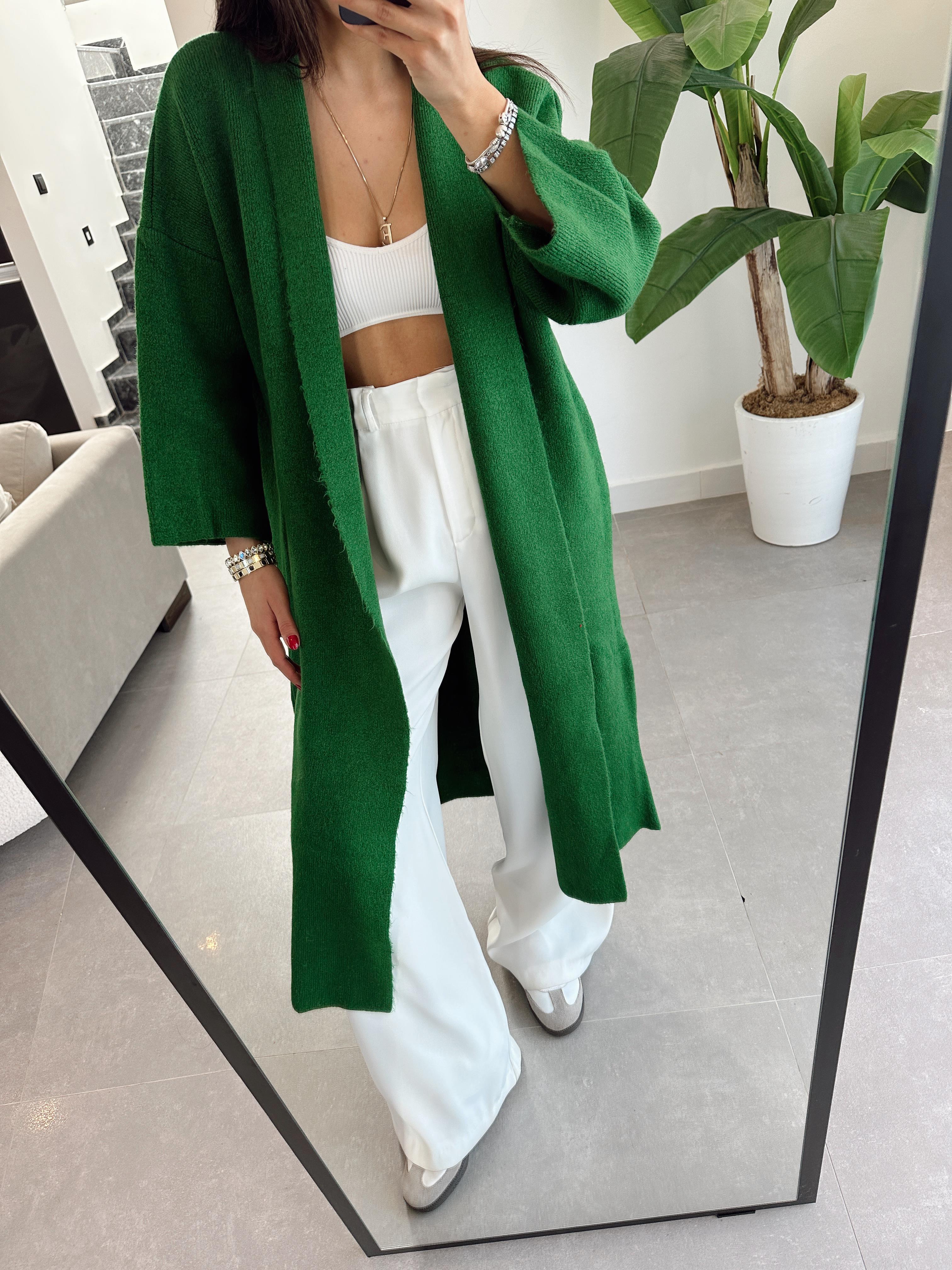 Benetton Uzun Salaş Maxi Triko Hırka