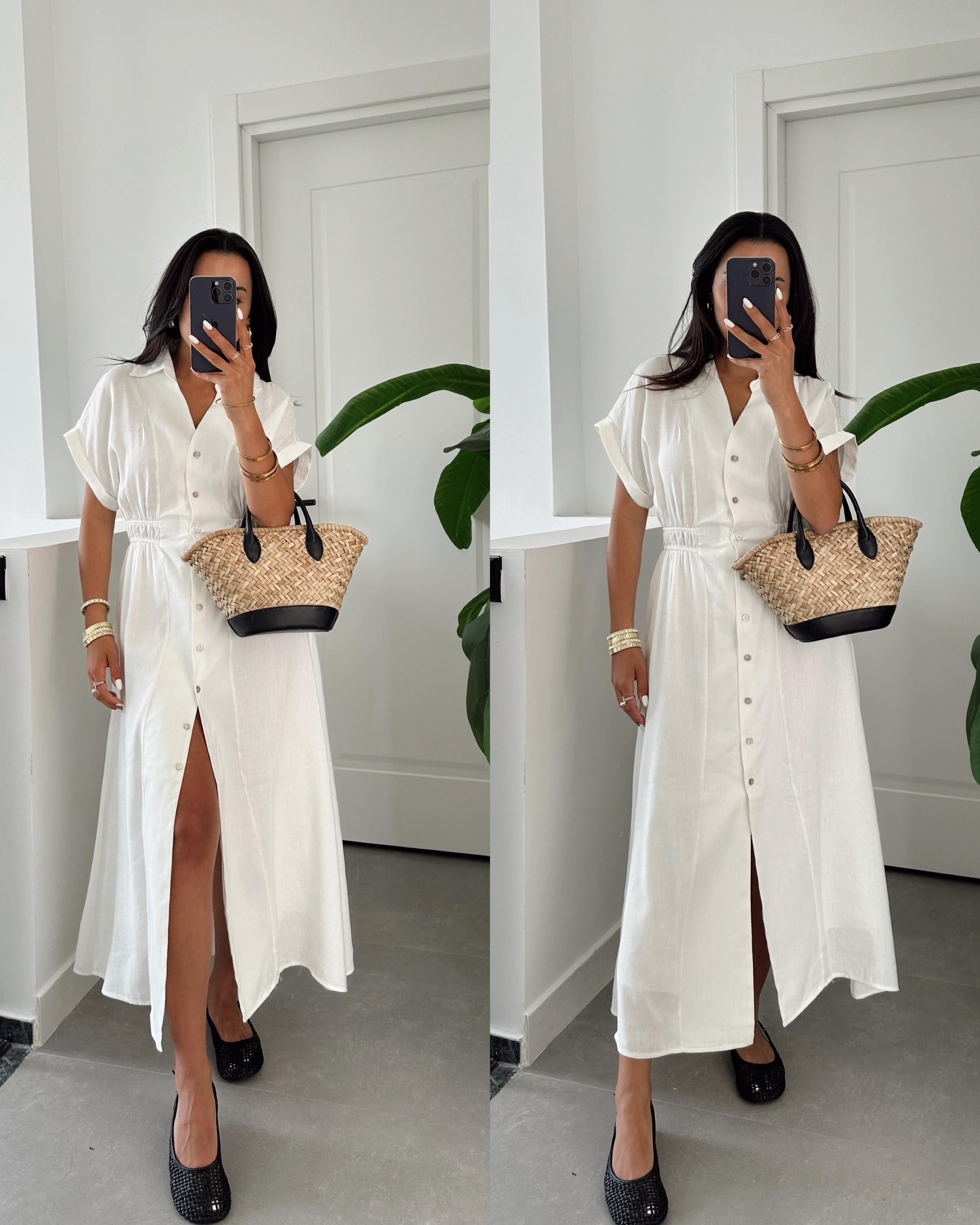 Beyaz Gömlek Elbise