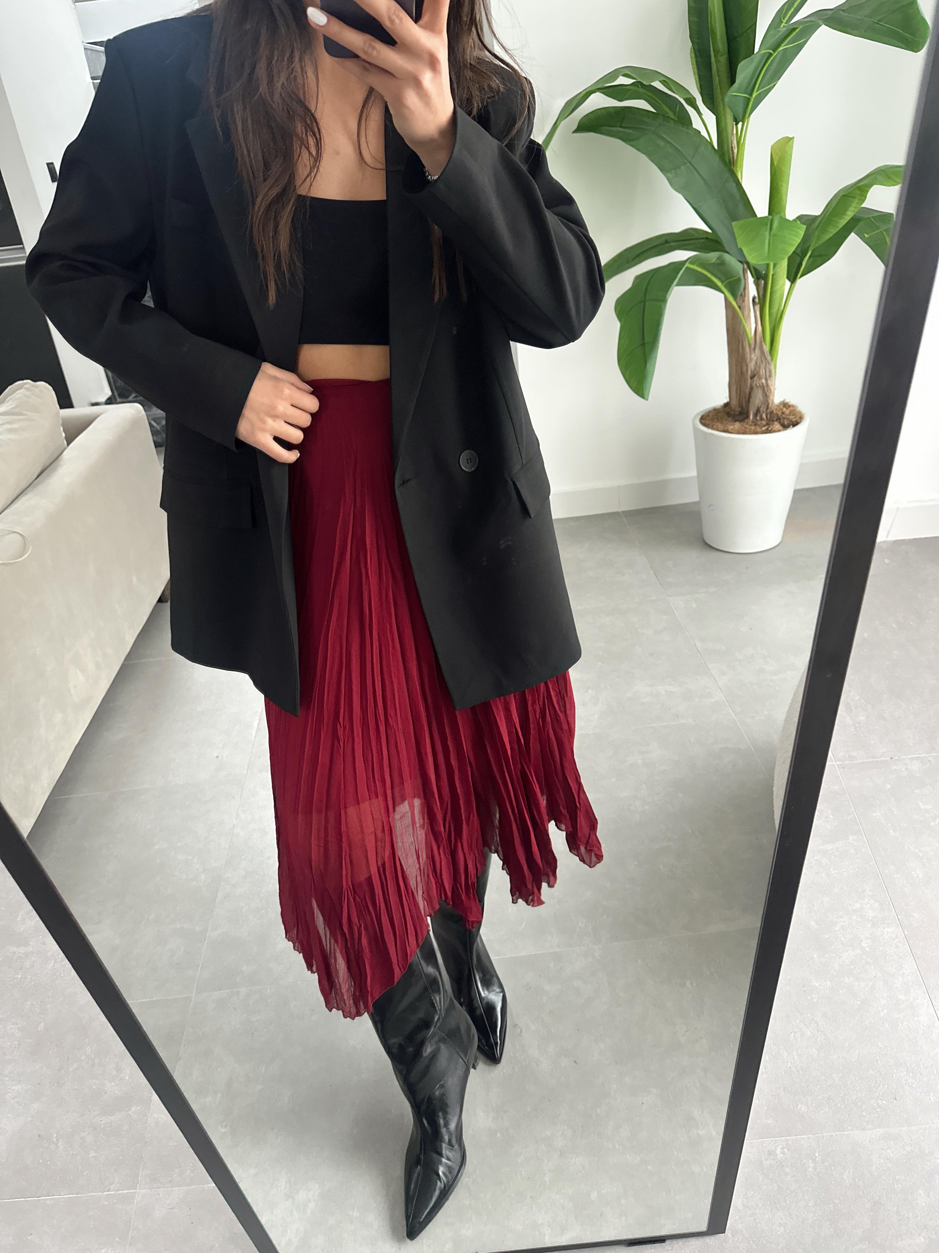 Brodo Asimetrik Midi Etek