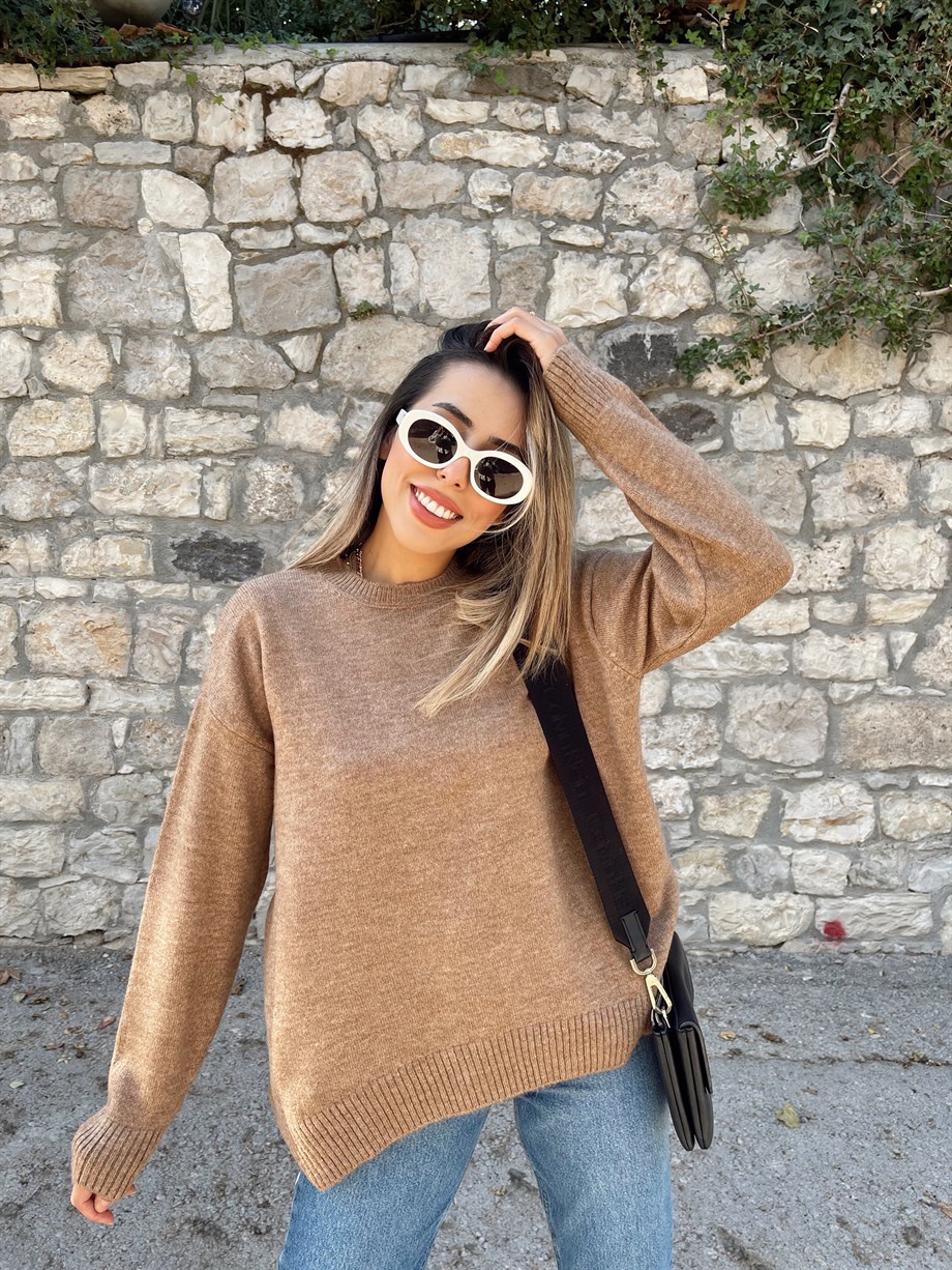 Camel Salaş Triko Kazak