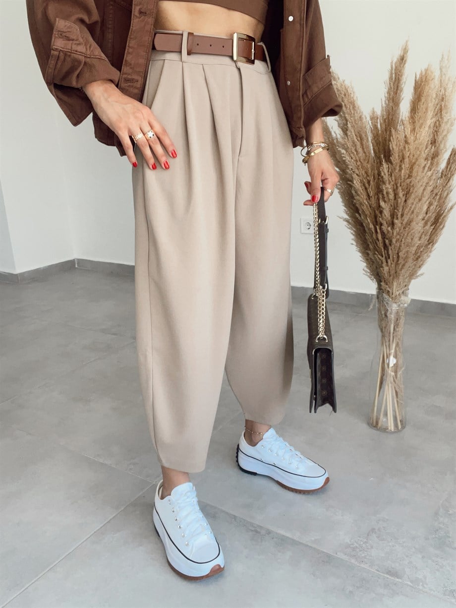 Camel Şalvar Pantolon