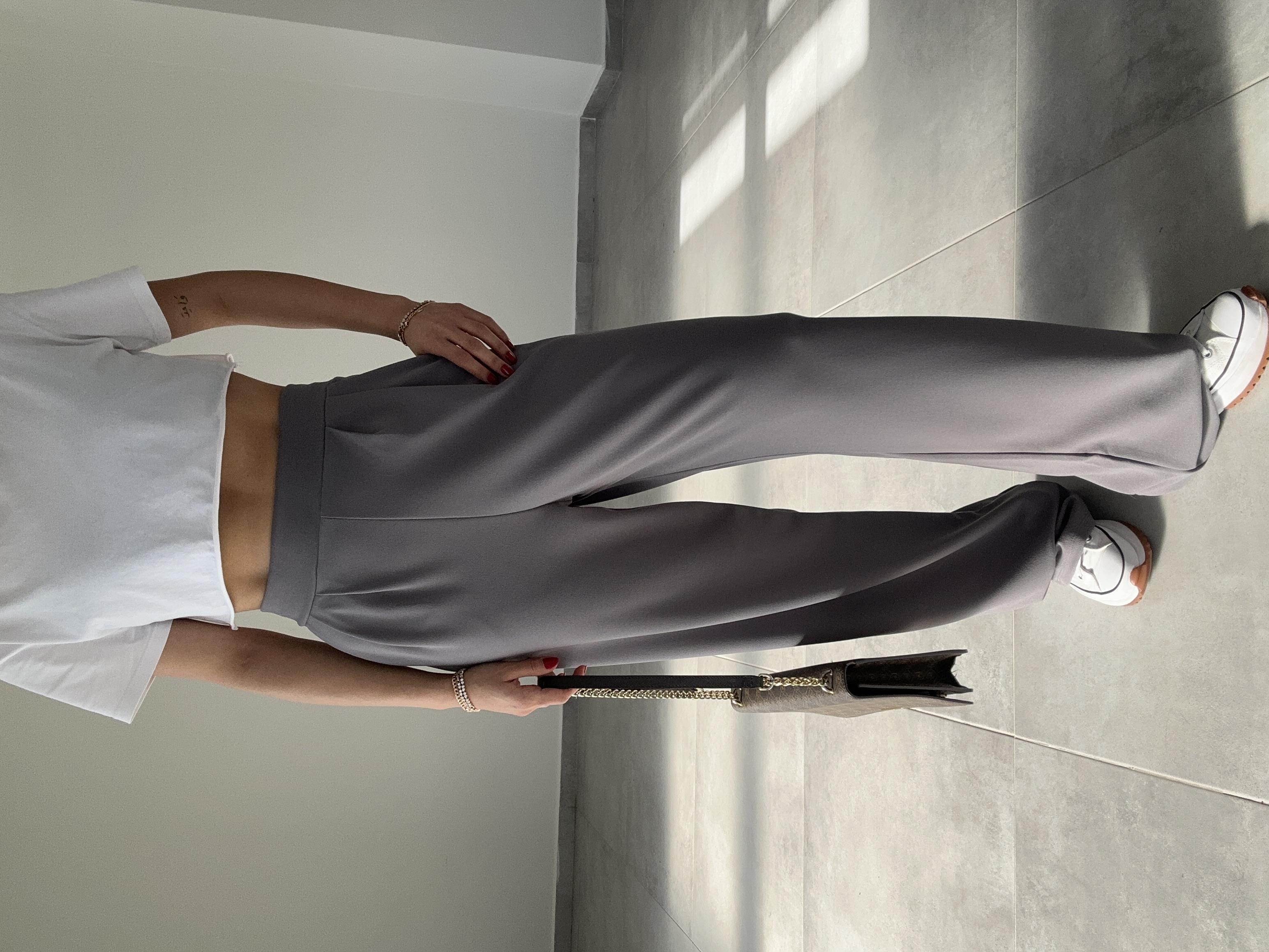 Celi Antrasit Esnek Kumaş Palazzo Pantolon