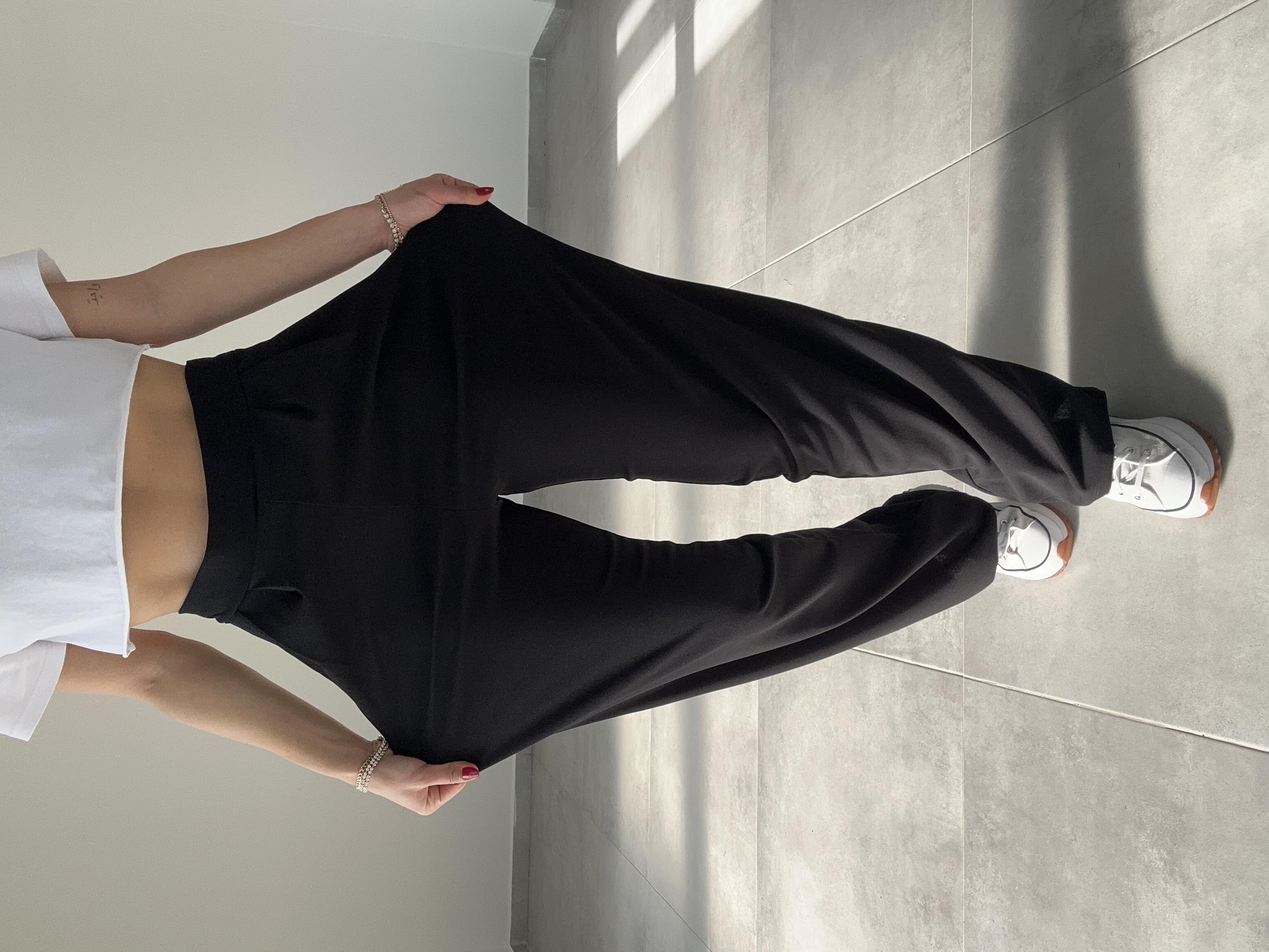 Celi Siyah Esnek Kumaş Palazzo Pantolon