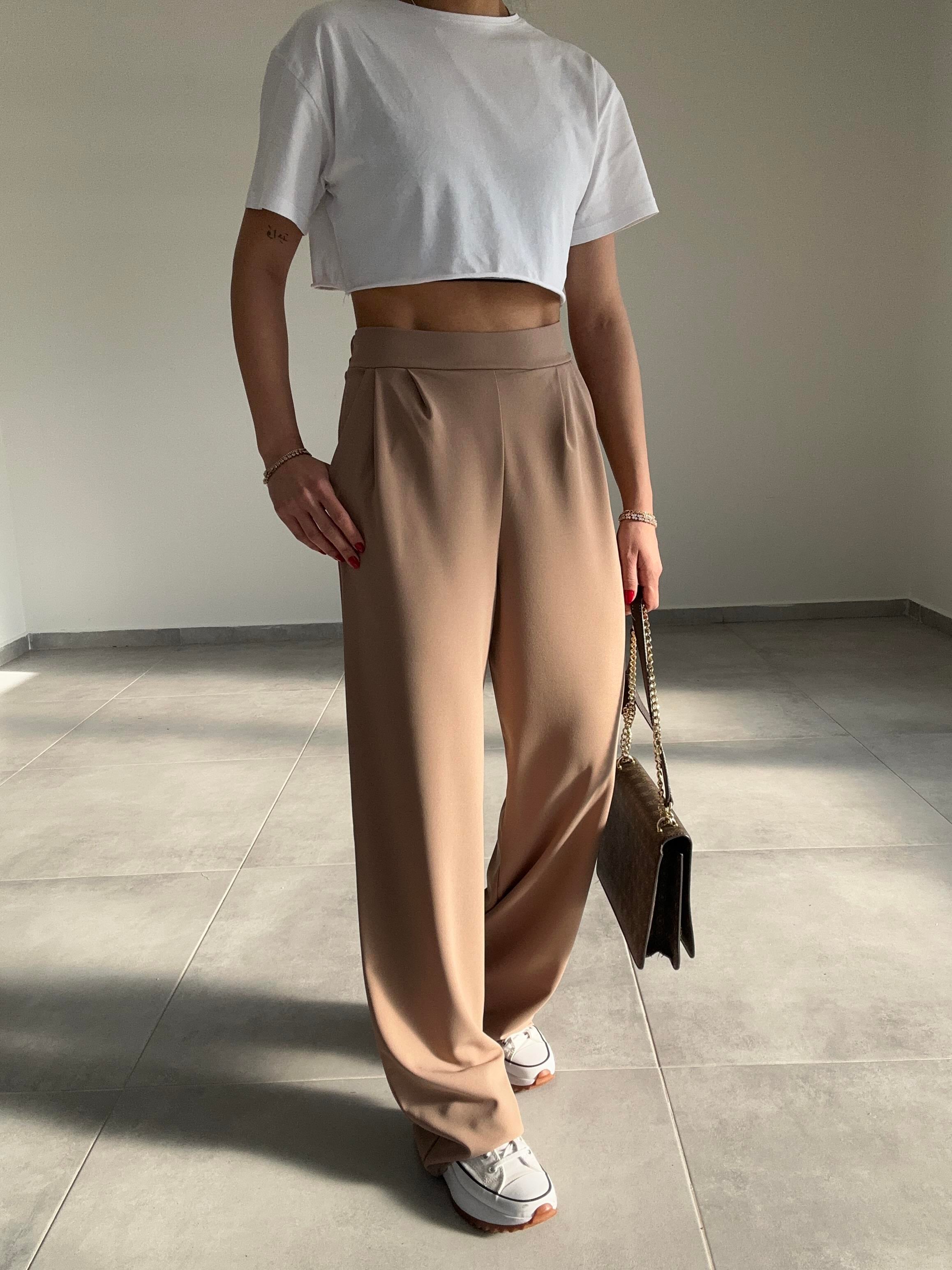 Celi Vizon Esnek Kumaş Palazzo Pantolon