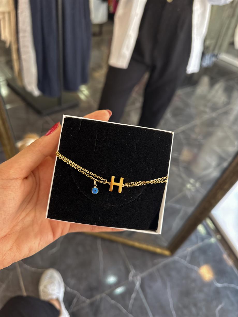 Çelik Bileklik H Harf