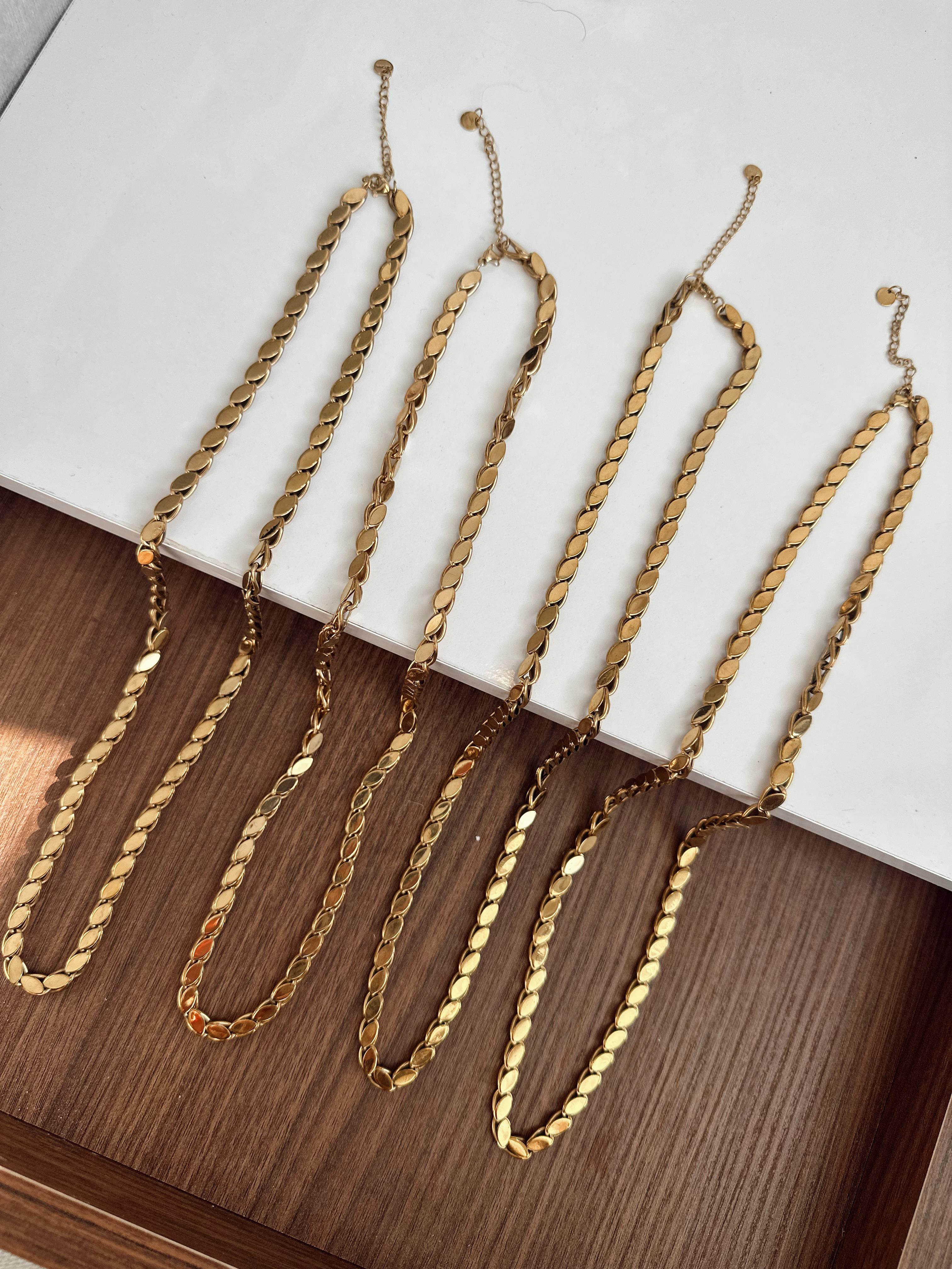 Çelik Gold Kolye 05