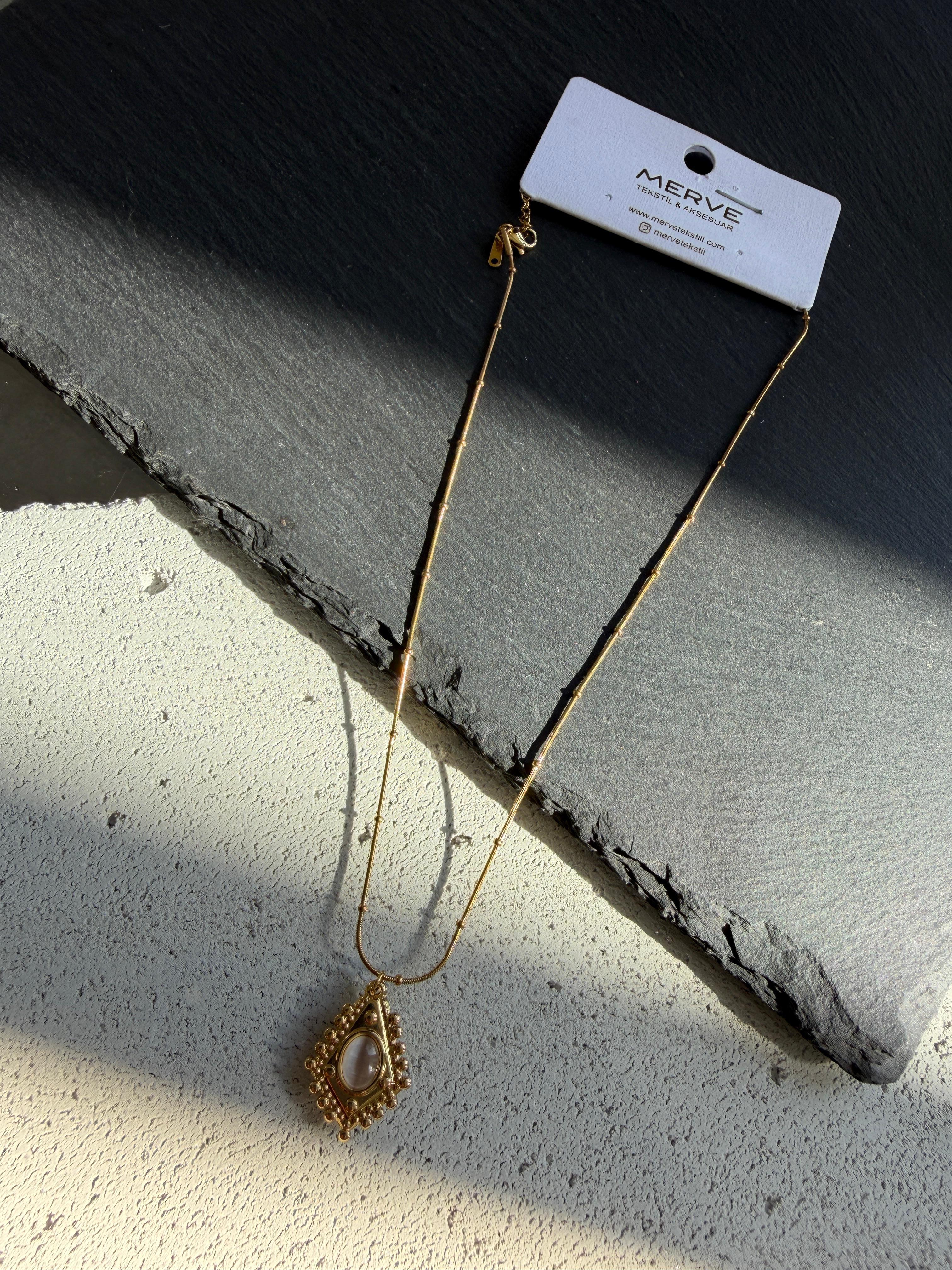 Çelik Gold Kolye 17