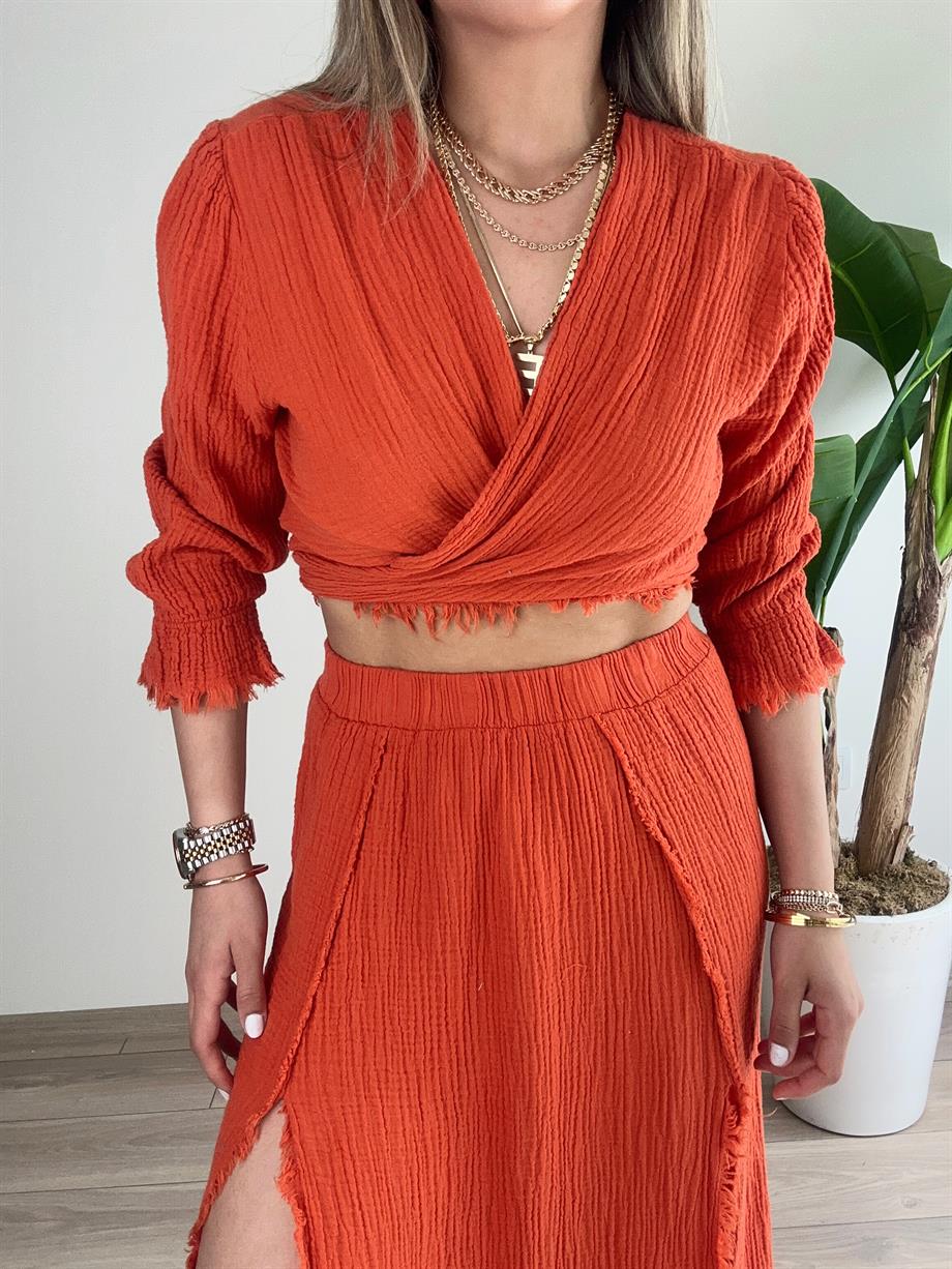 Efes Turuncu Bağlamalı Crop