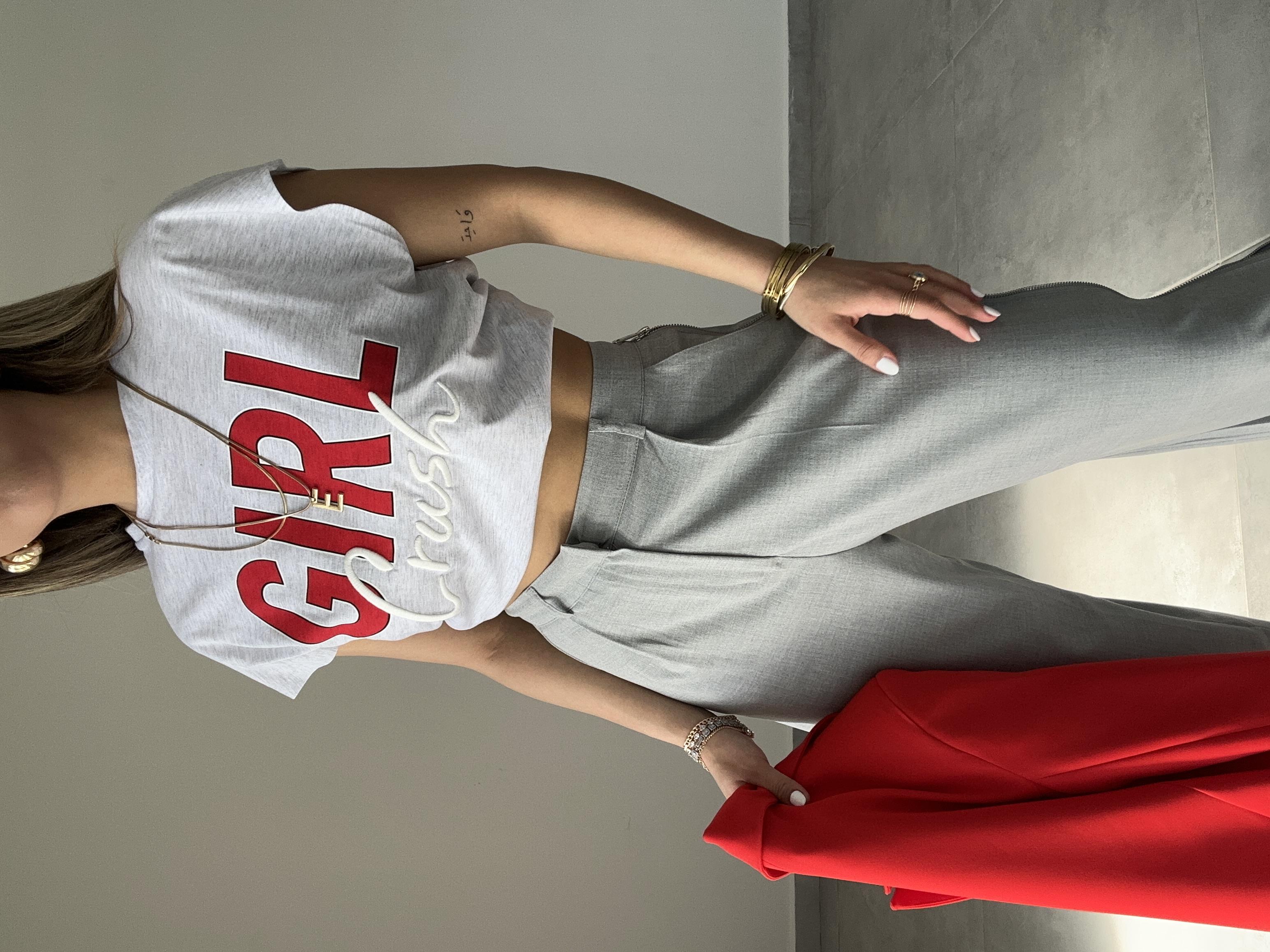 Gri Baskılı Tişört