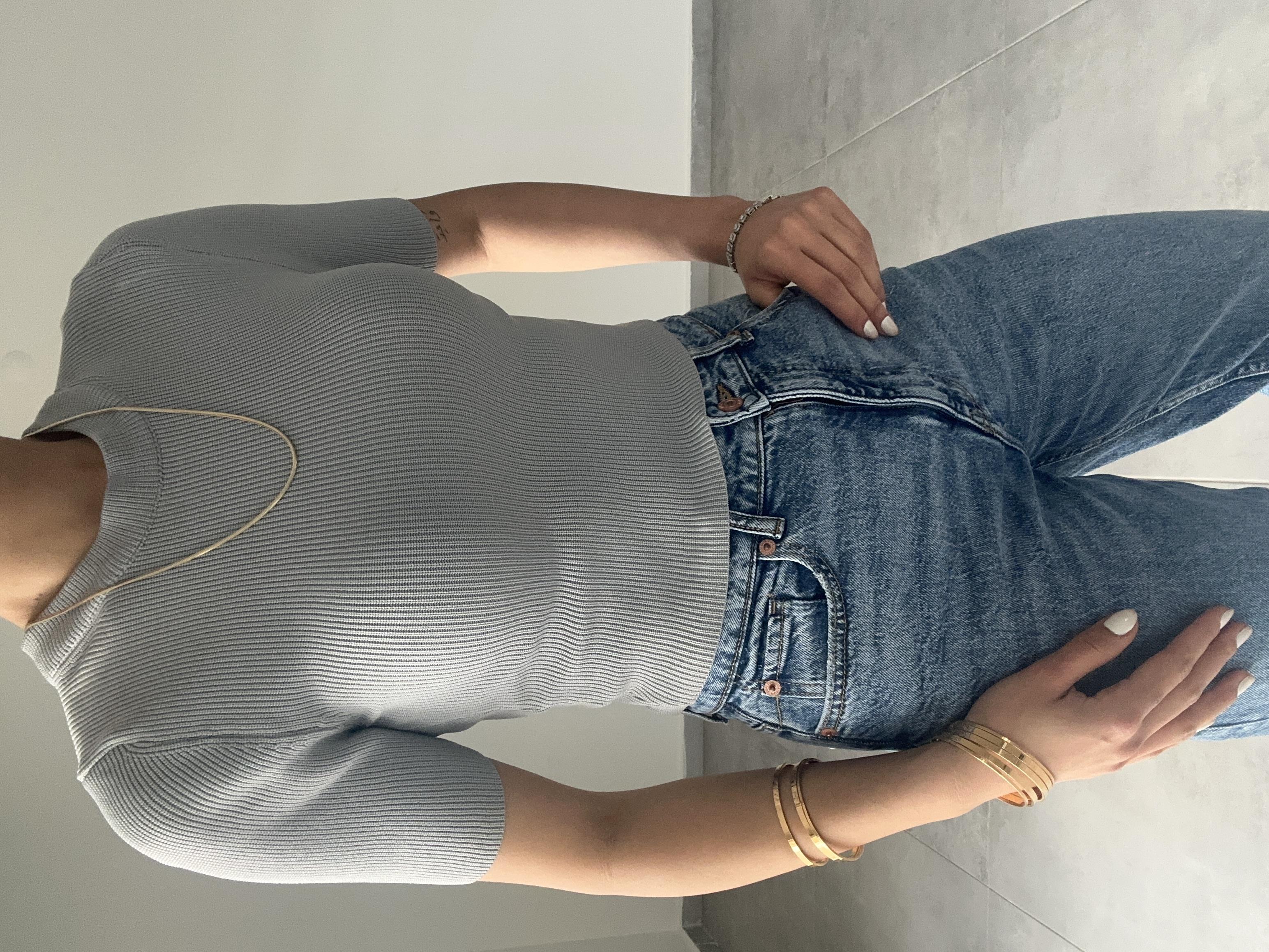 Gri Kısa Kol Triko Badi