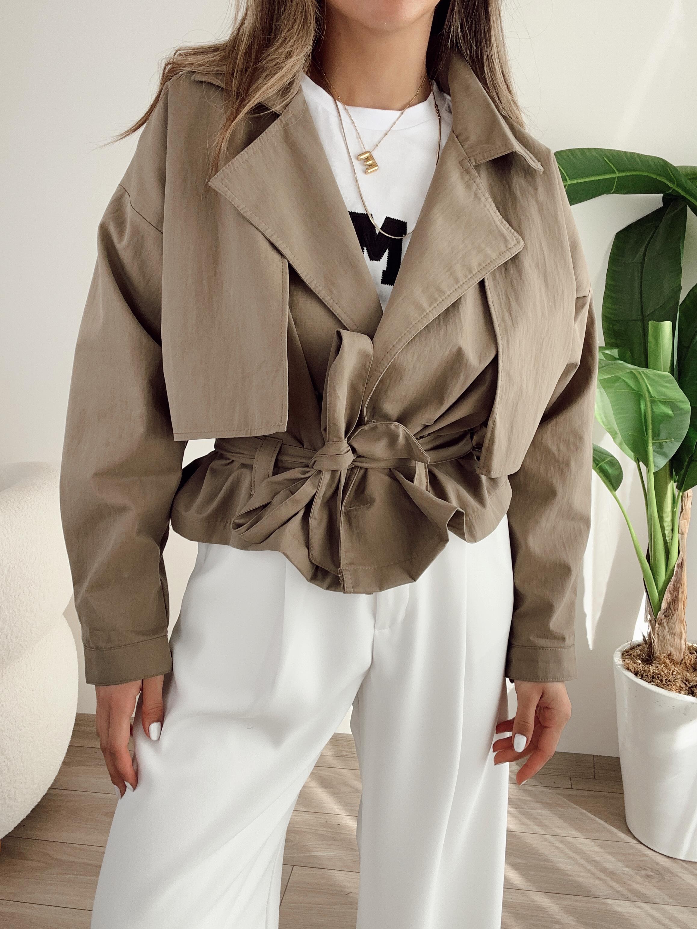 Haki Kısa Trençkot