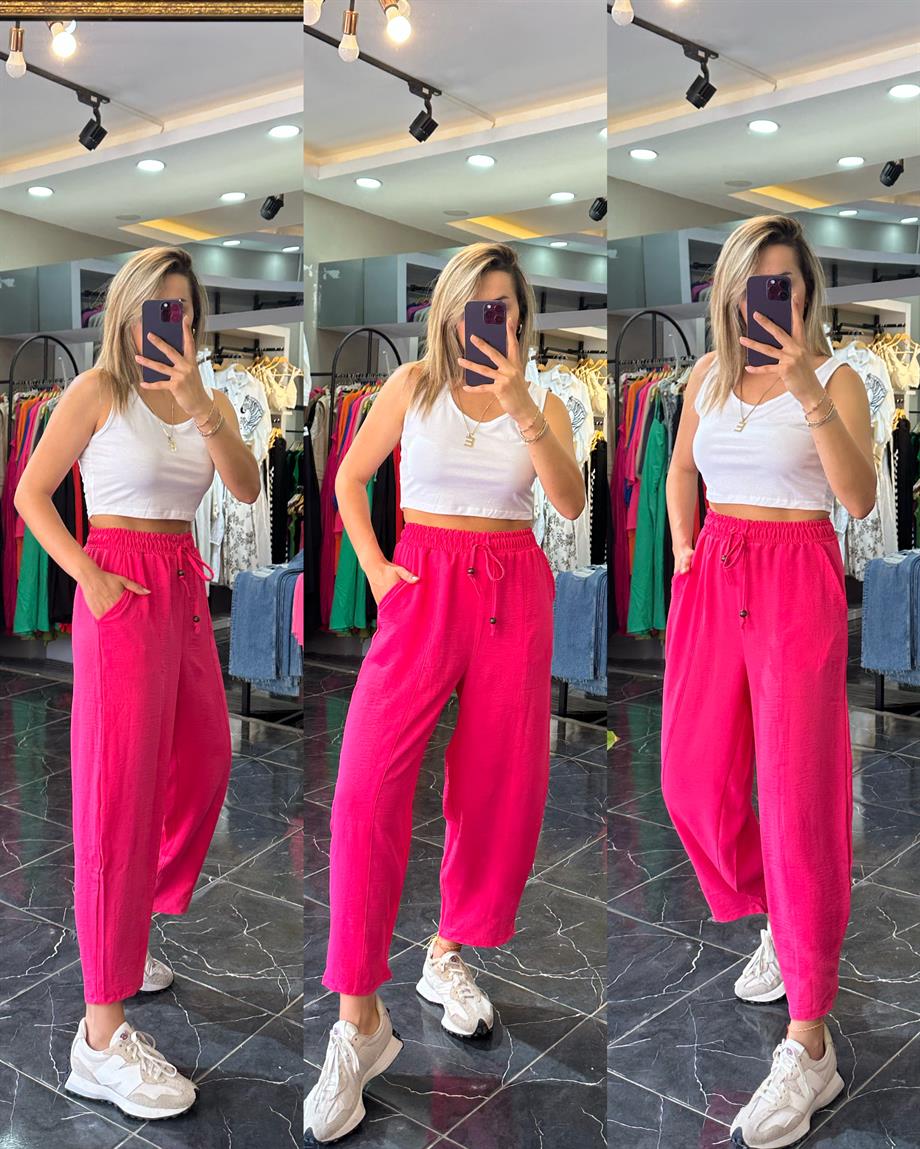 Jendy Fuşya Şalvar Pantolon