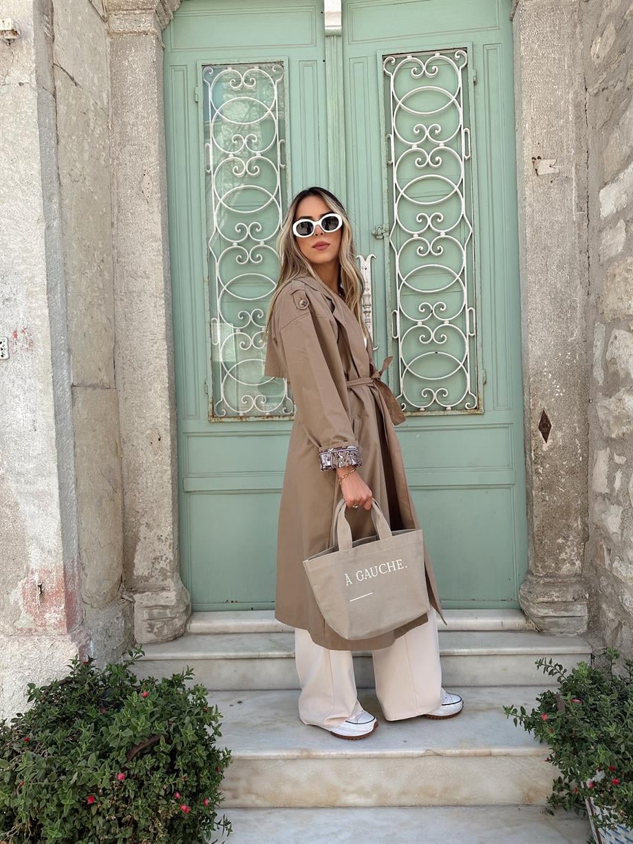 Kahve Garnili Trençkot