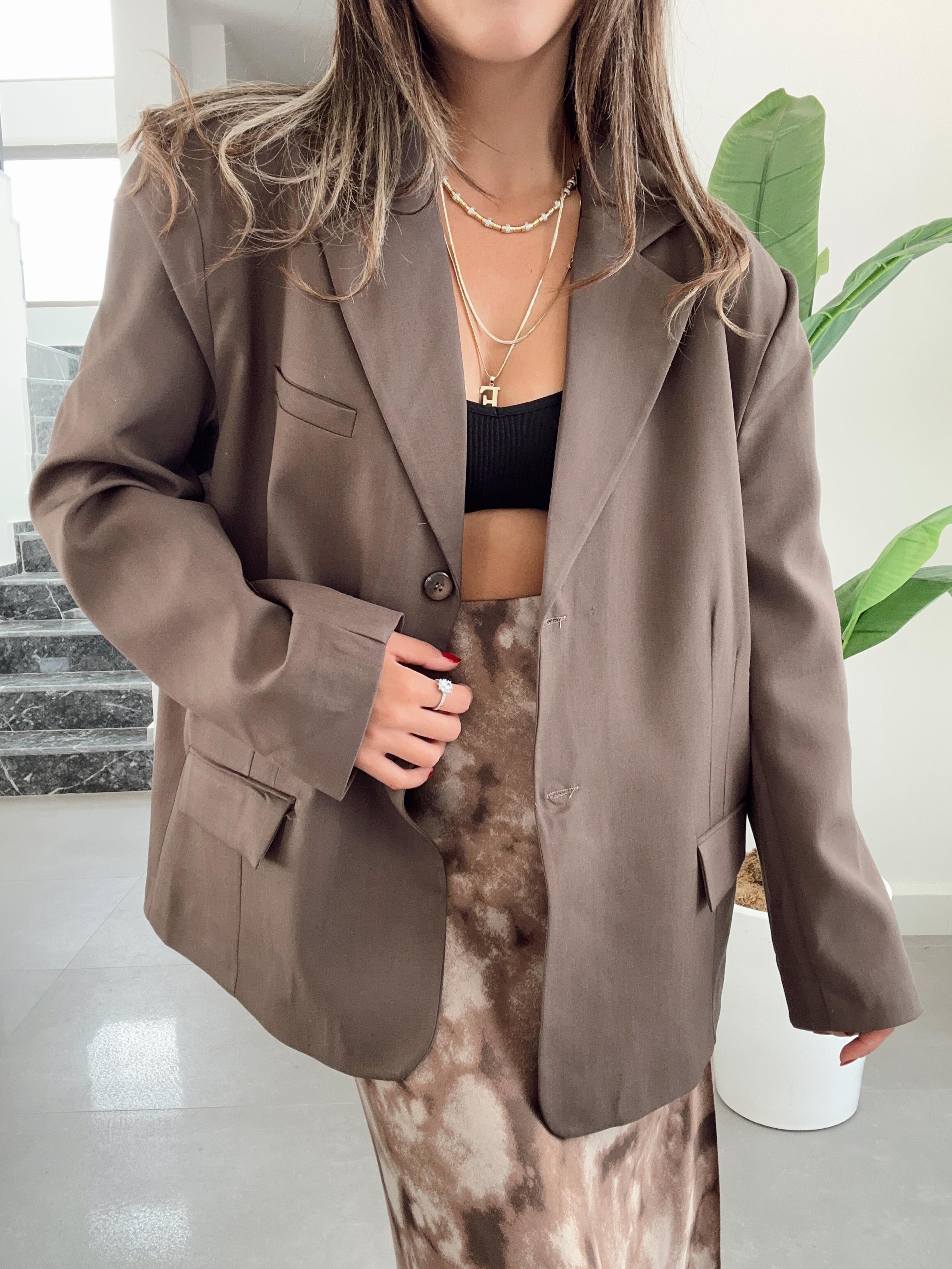 Kahve Poliviskon Blazer