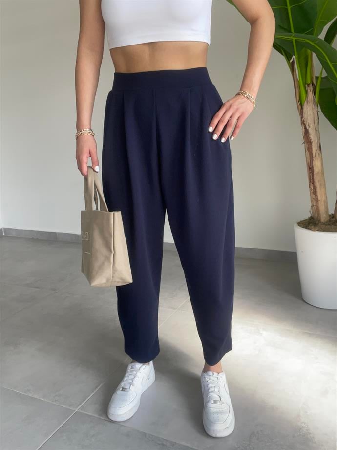 Lacivert Bombeli Pantolon