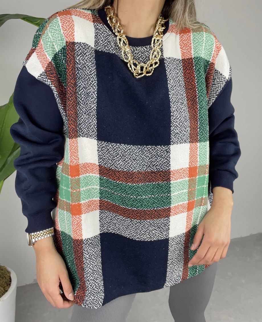 Lacivert Garnili Sweat