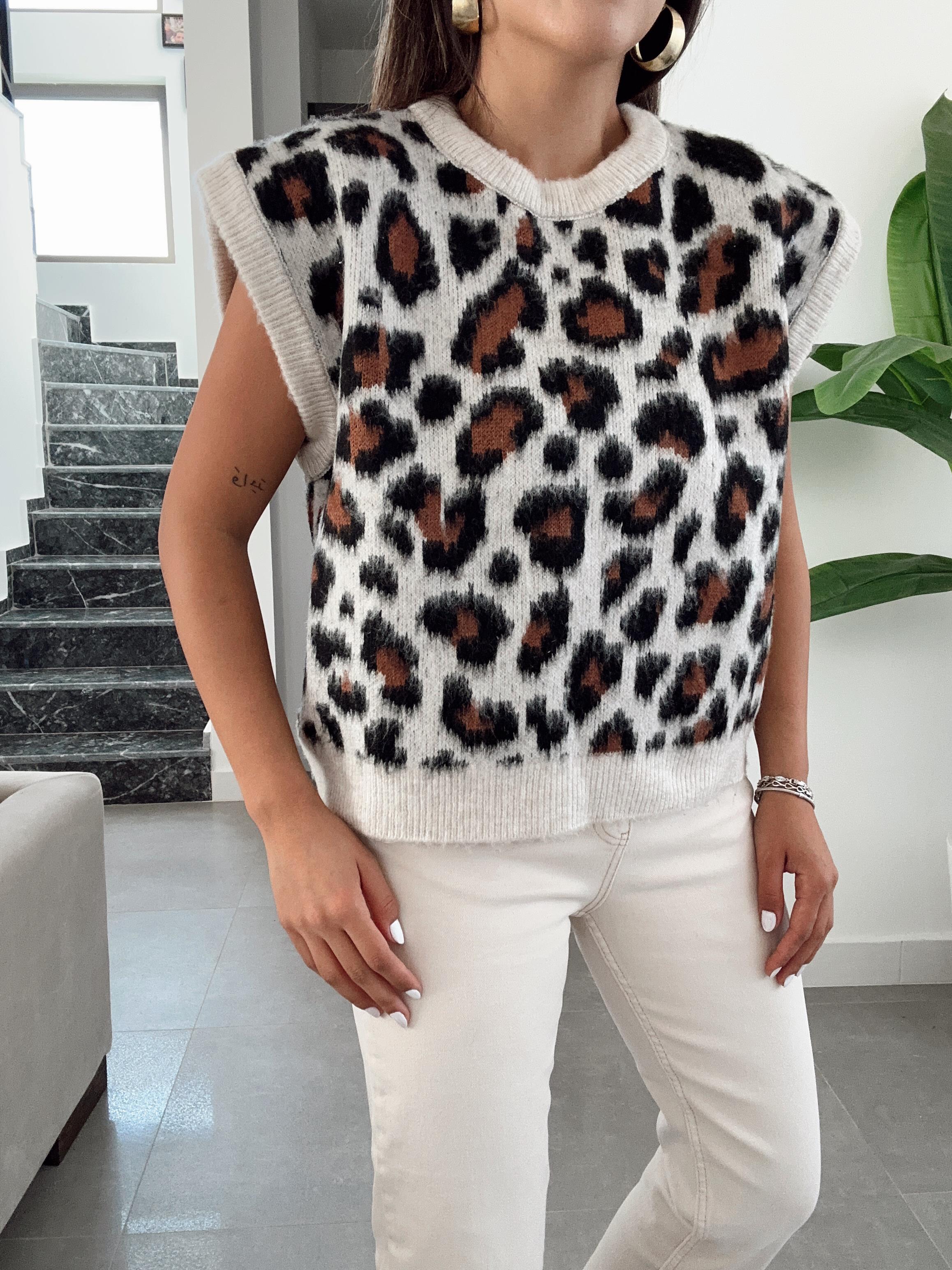 Leopar Desenli Süveter