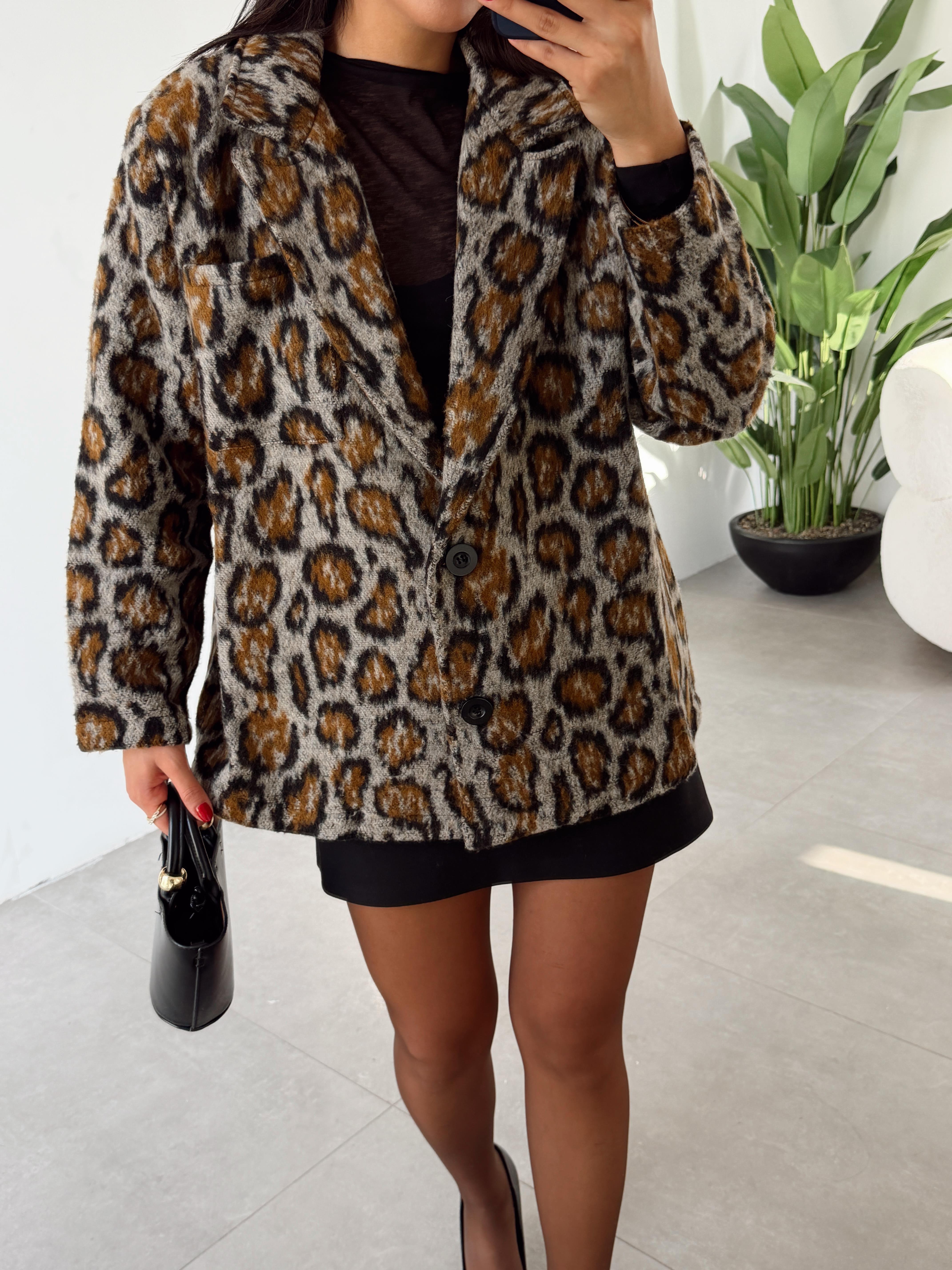 Leopar Vatkalı Ceket