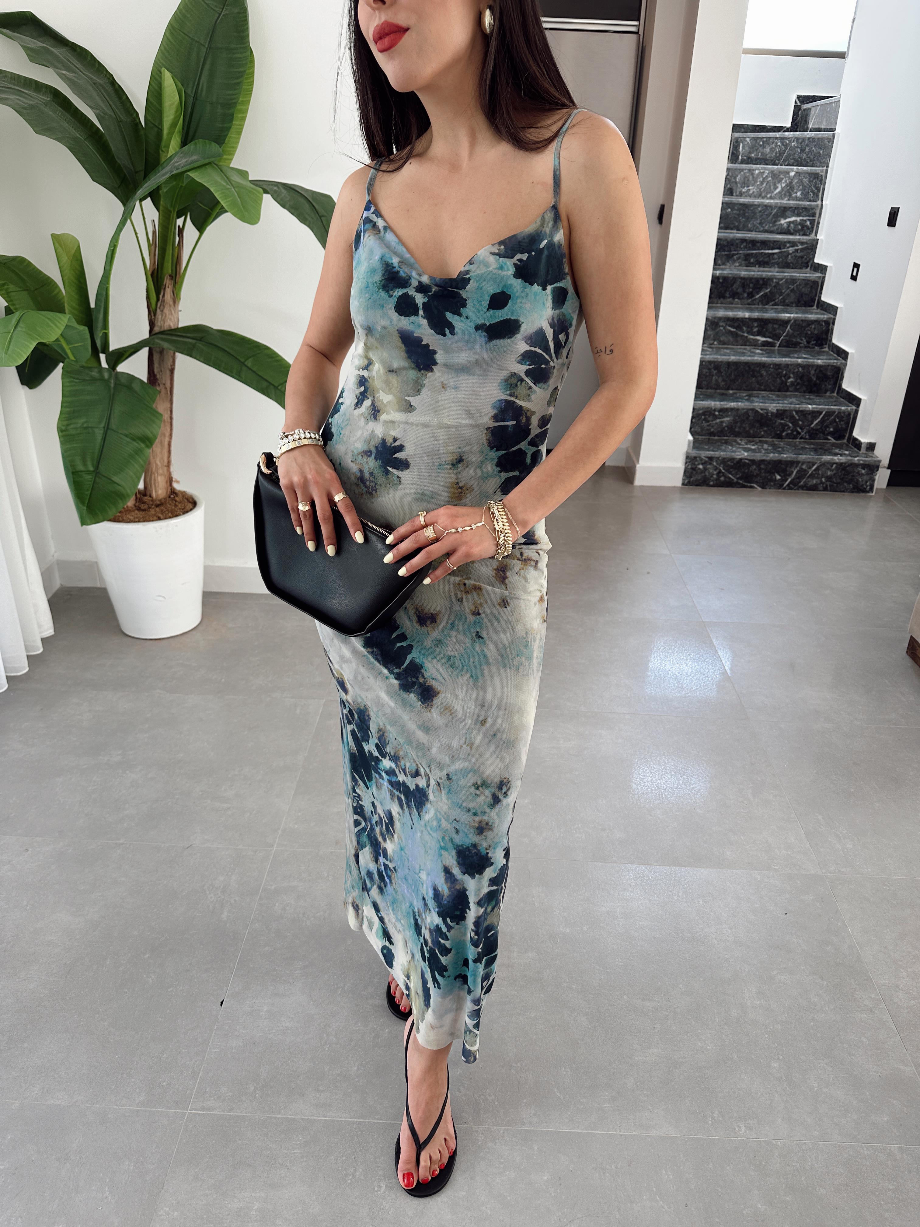 Losi Askılı Likralı Tül Elbise-8