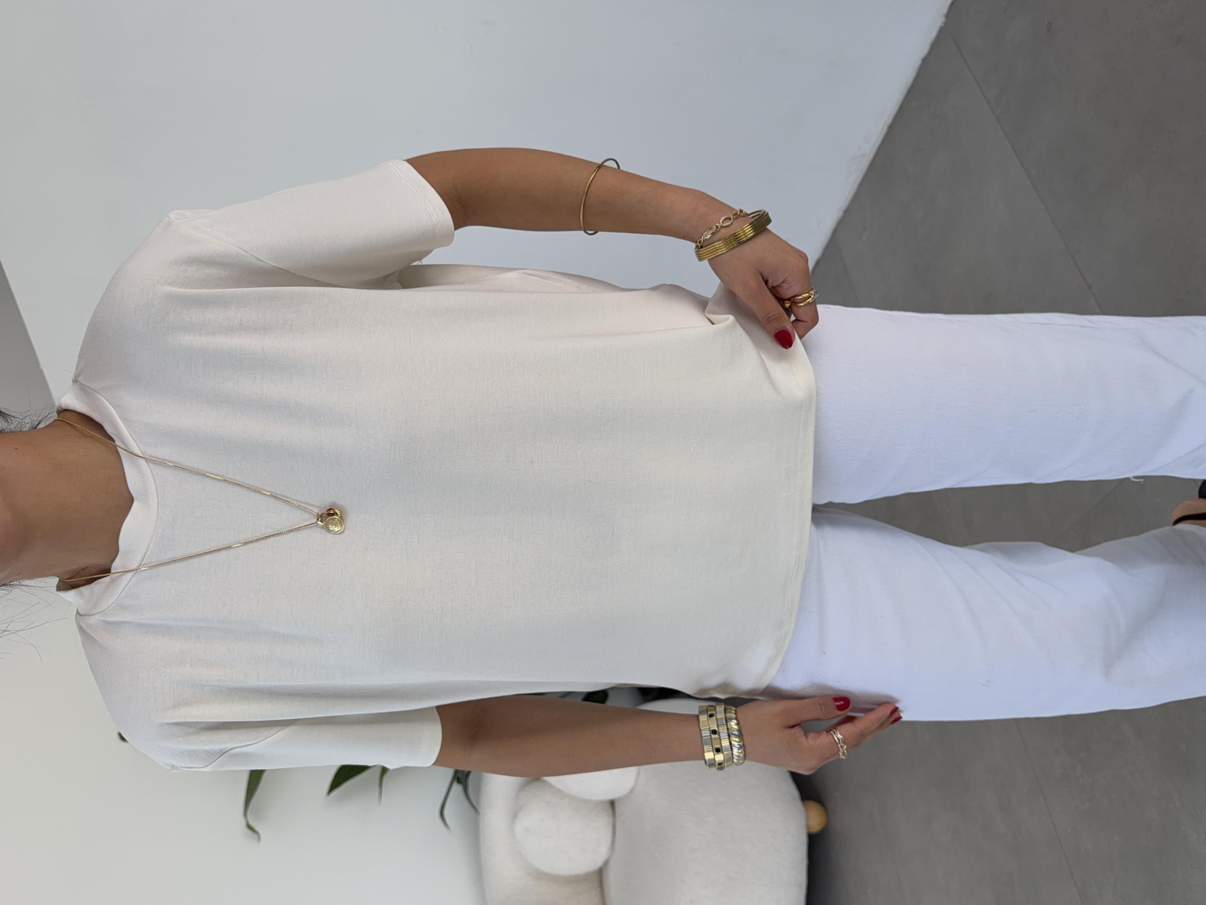 M-D Ekru İnterlok Bisiklet Yaka Basic