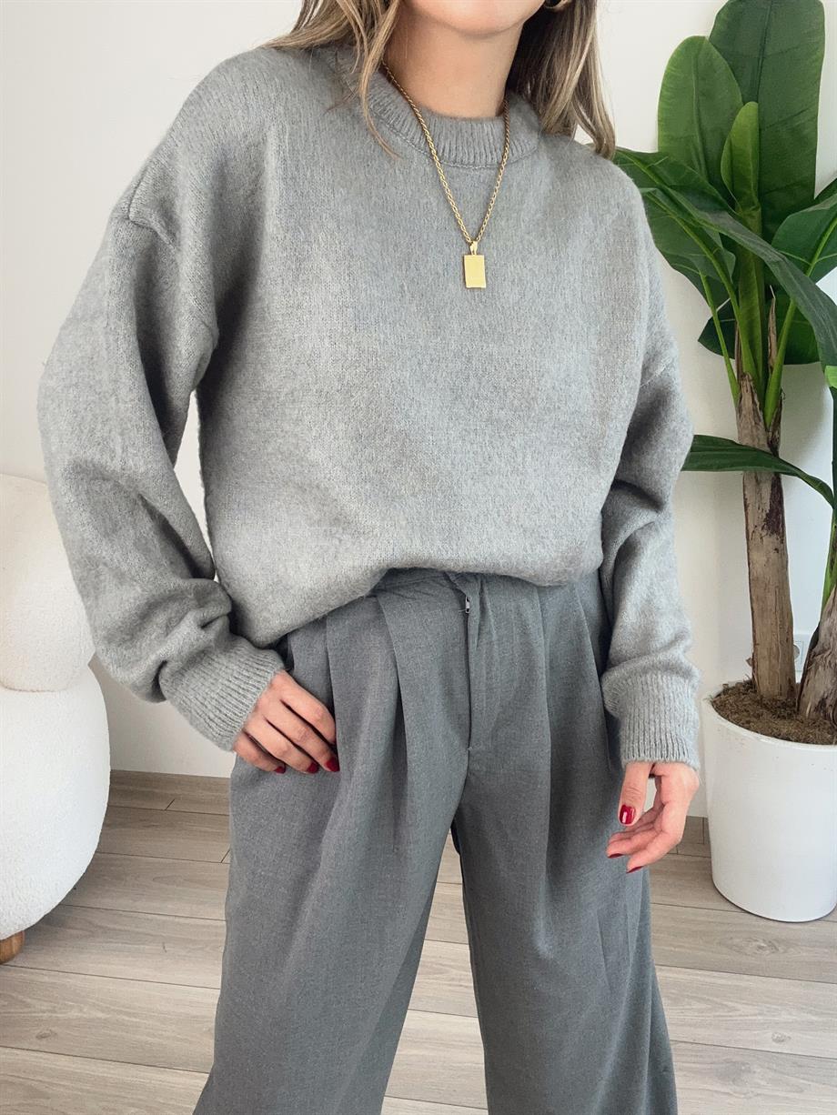 M-D Gri Yumoş Kazak