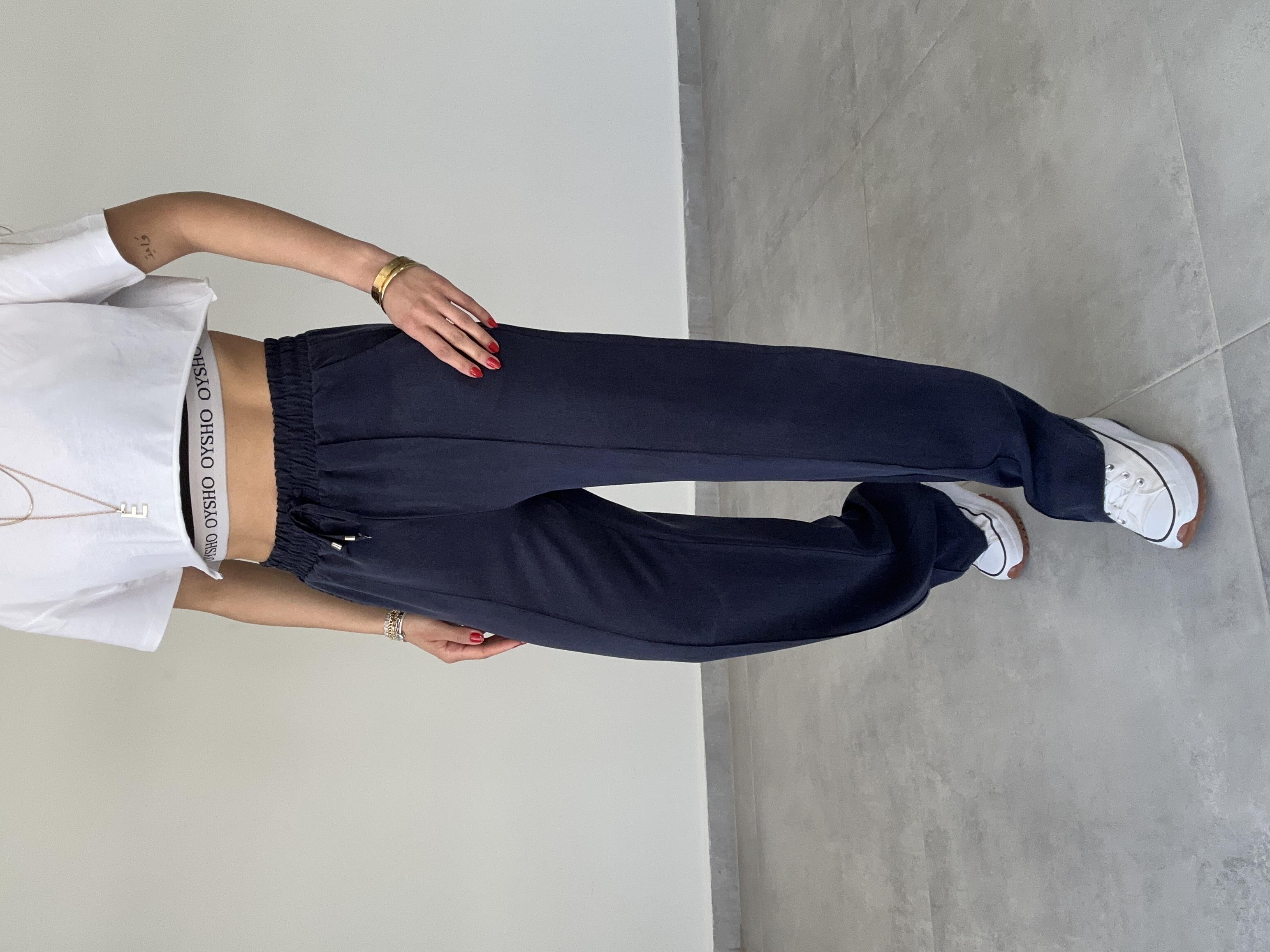 M-D Lacivert Beli Lastikli Palazzo