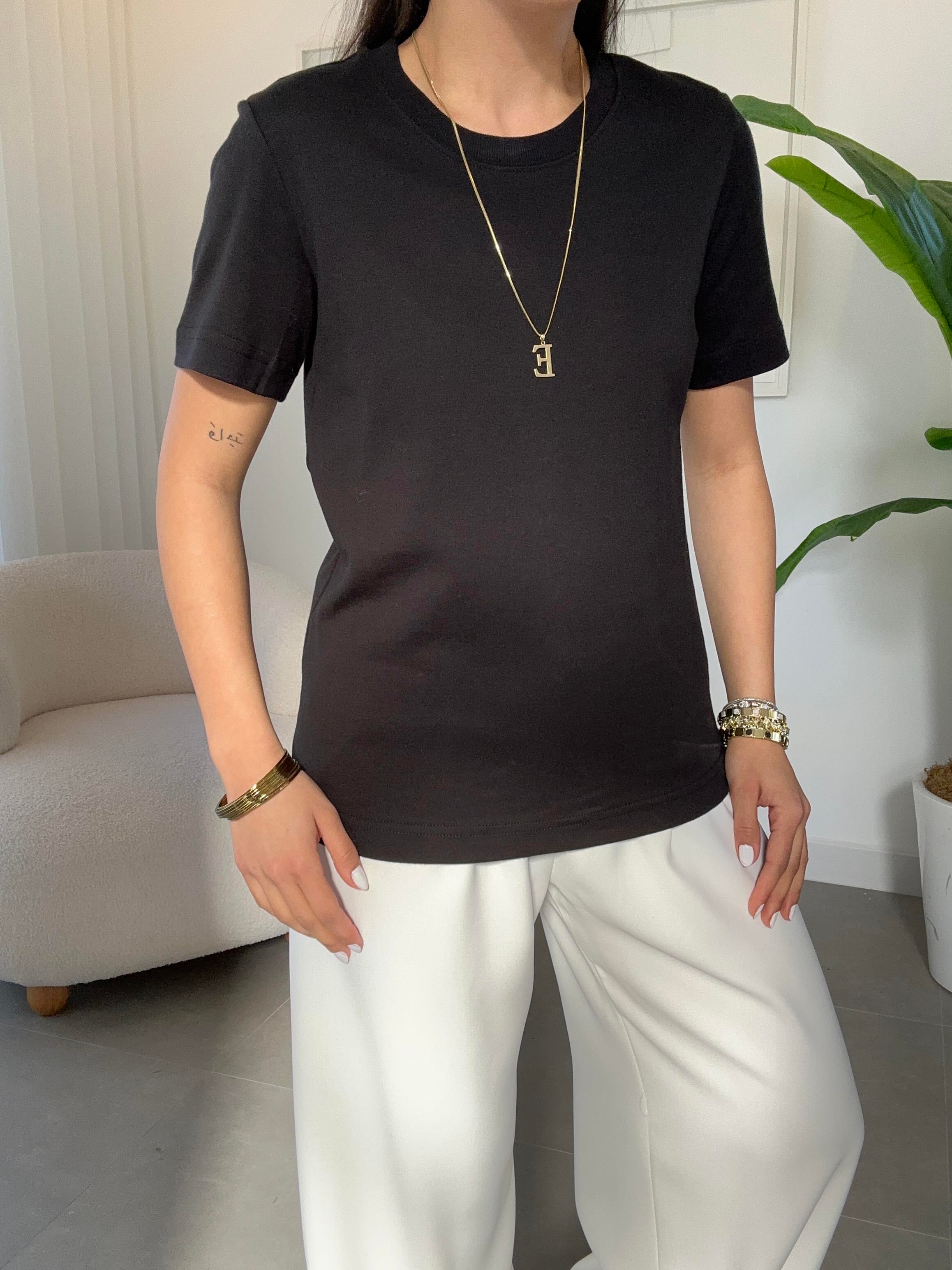 M-D Siyah Basic Tshirt