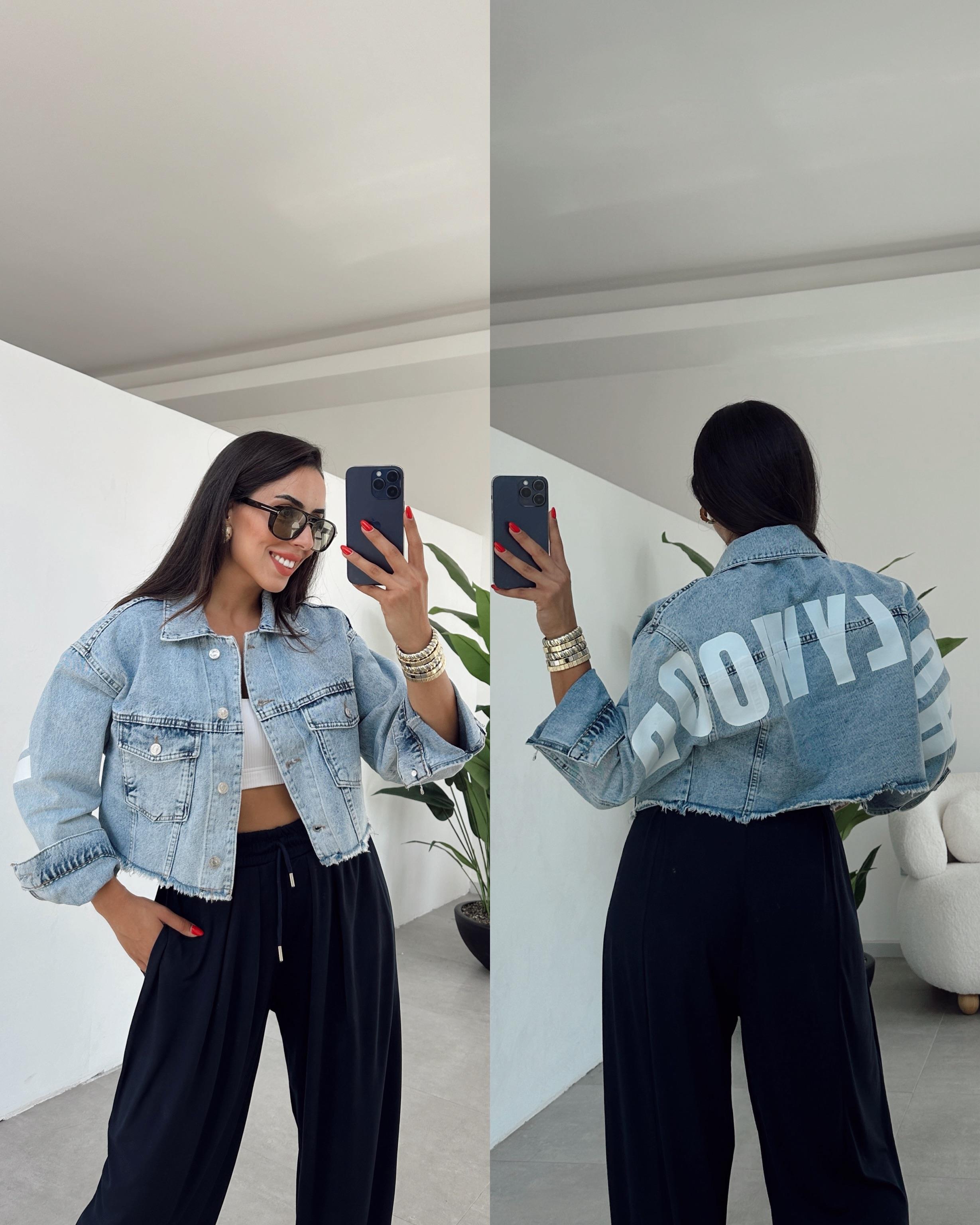 Mavi Crop Denim Ceket