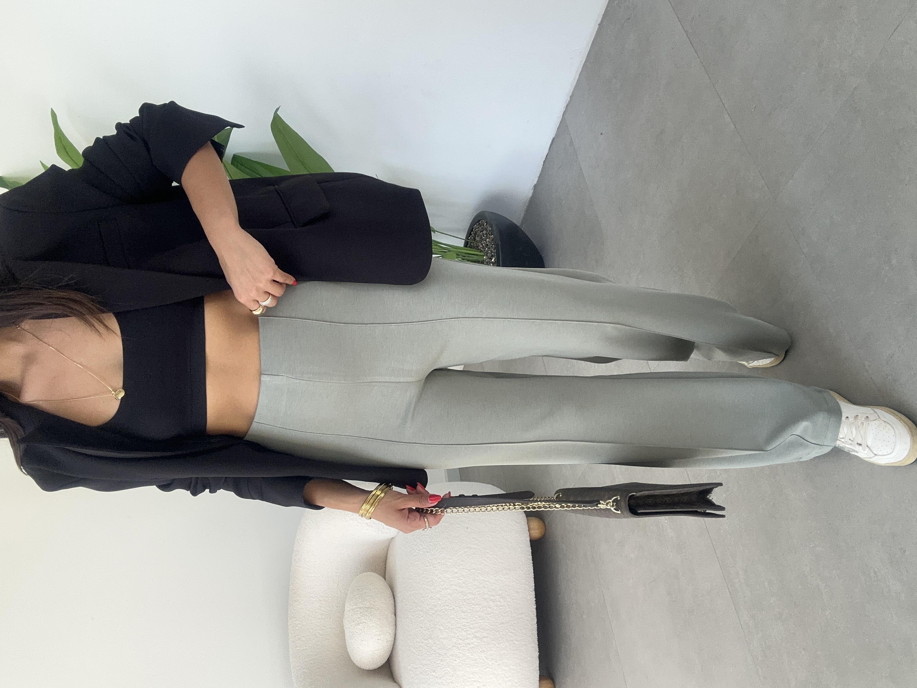 Mint Modal Önü Çimalı Palazzo Pantolon