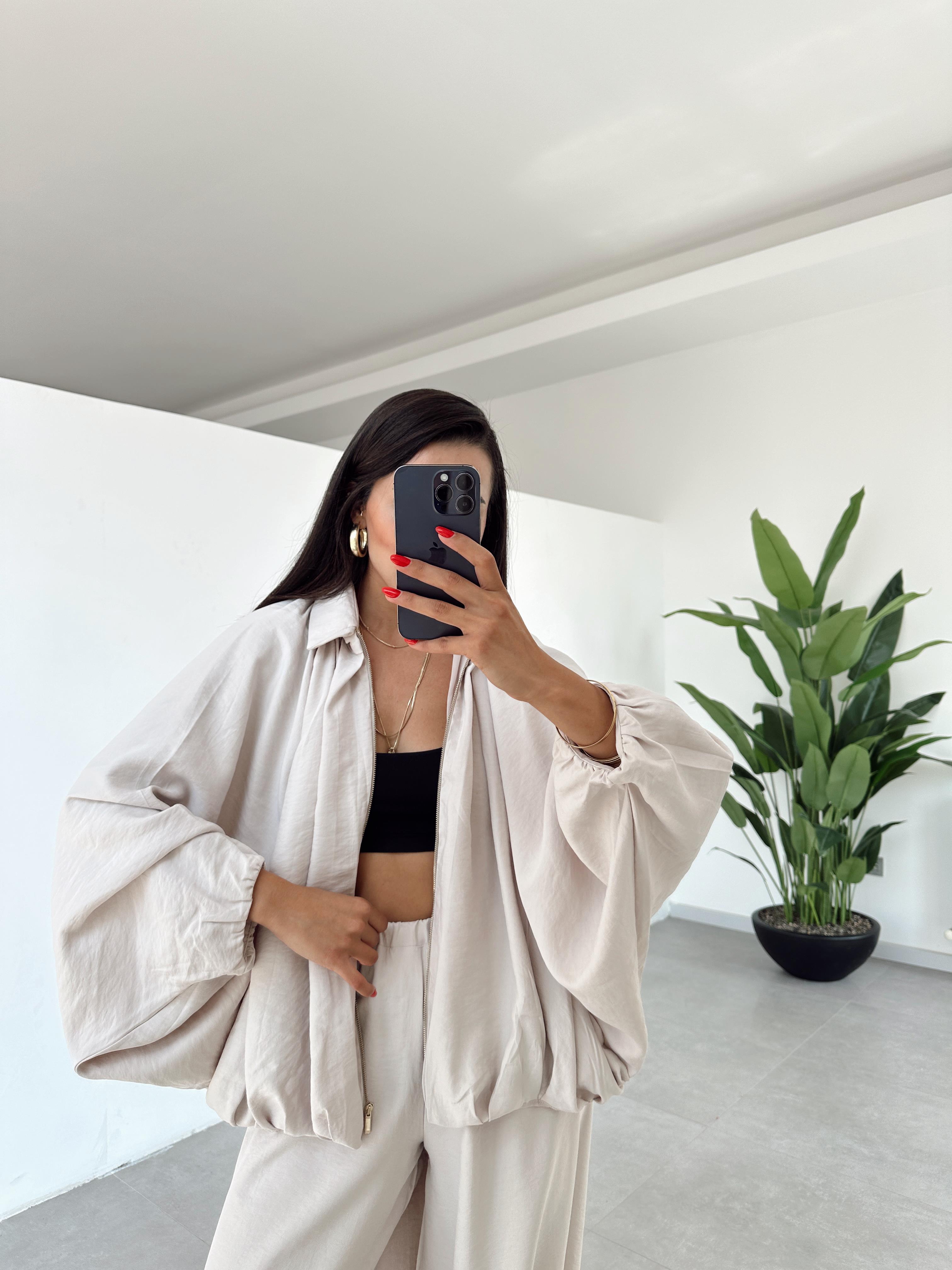 Miya Taş Fermuarlı Ceket