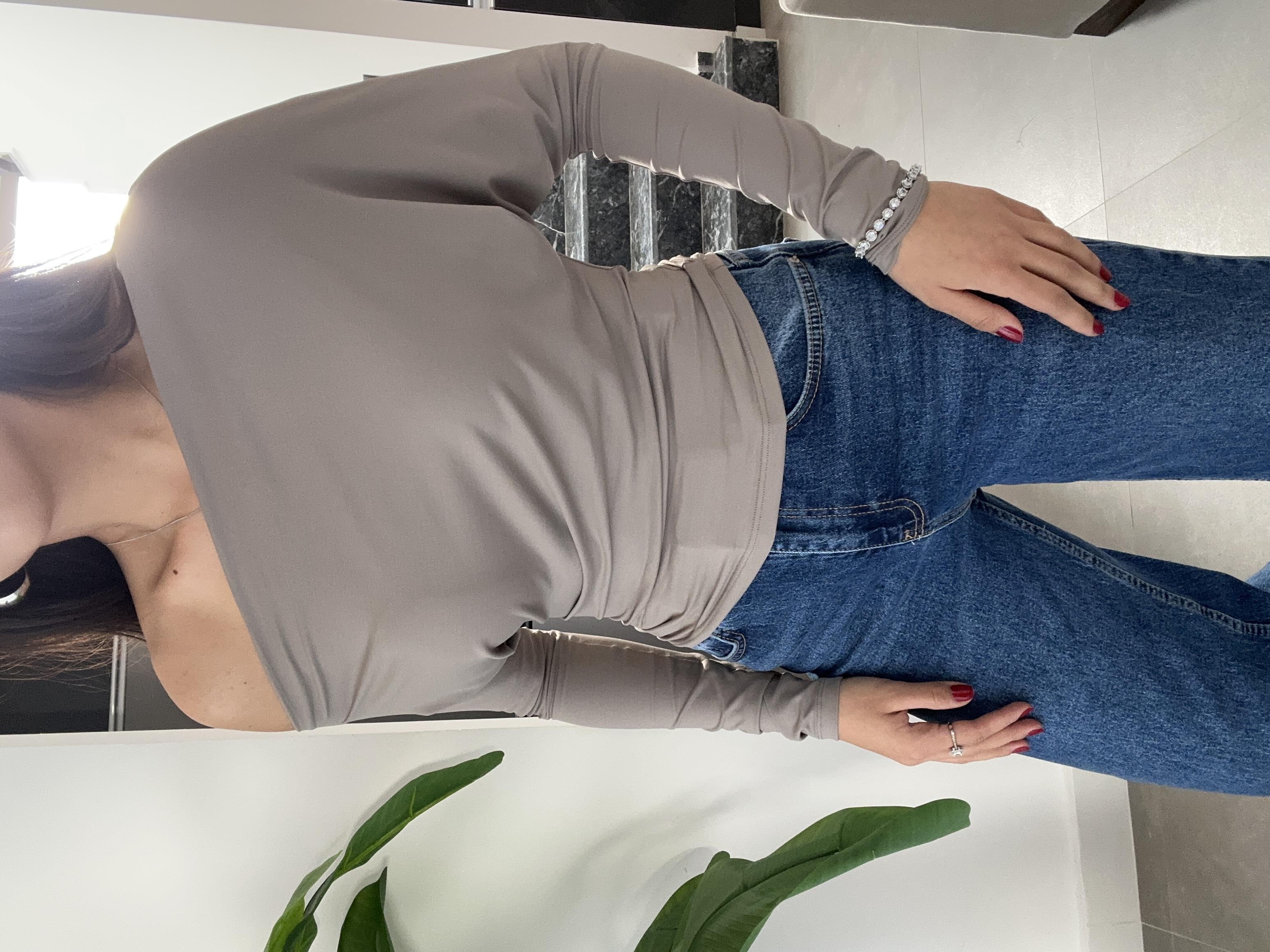 Mocca Uzun Kollu Asimetrik Bluz