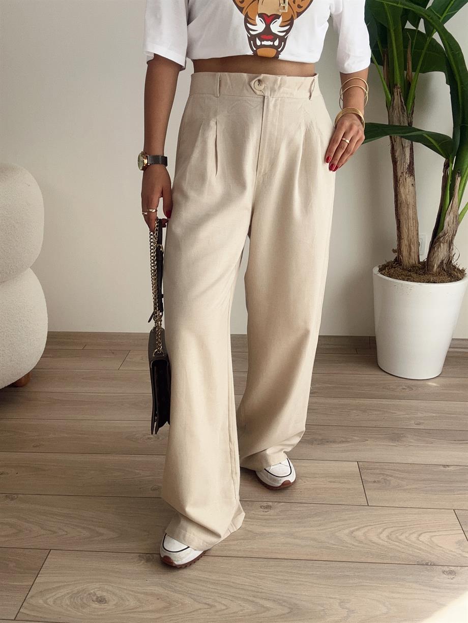 Natural Palazzo Pantolon