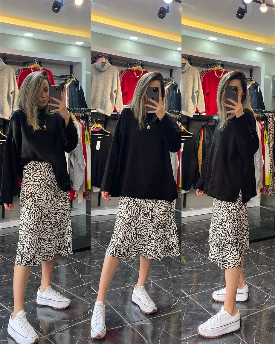 Oversize Basic Kazak Siyah