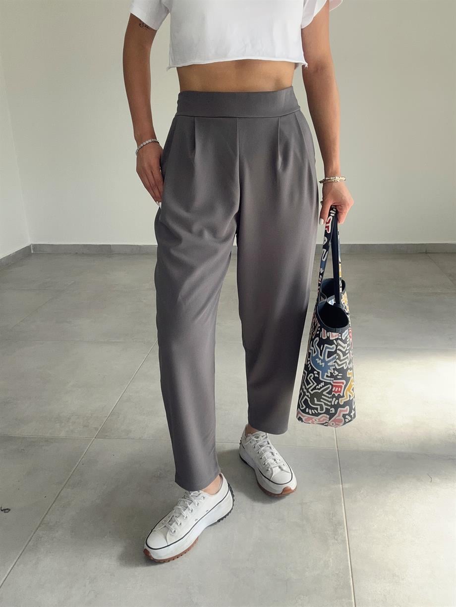 Özel Üretim Bombeli Antrasit Pantolon