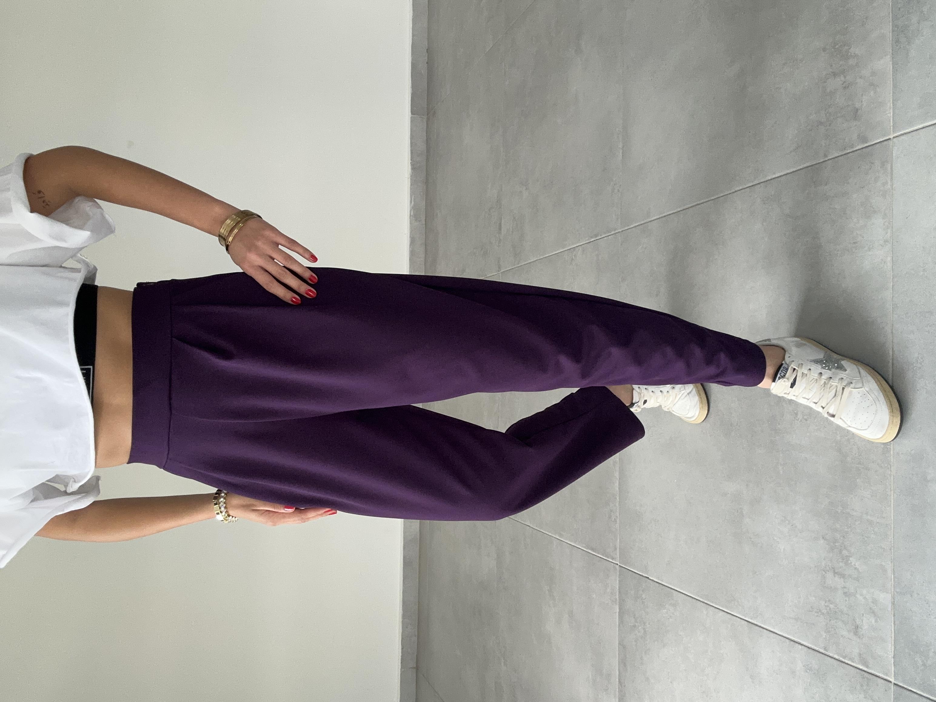 Özel Üretim Bombeli Mürdüm Pantolon