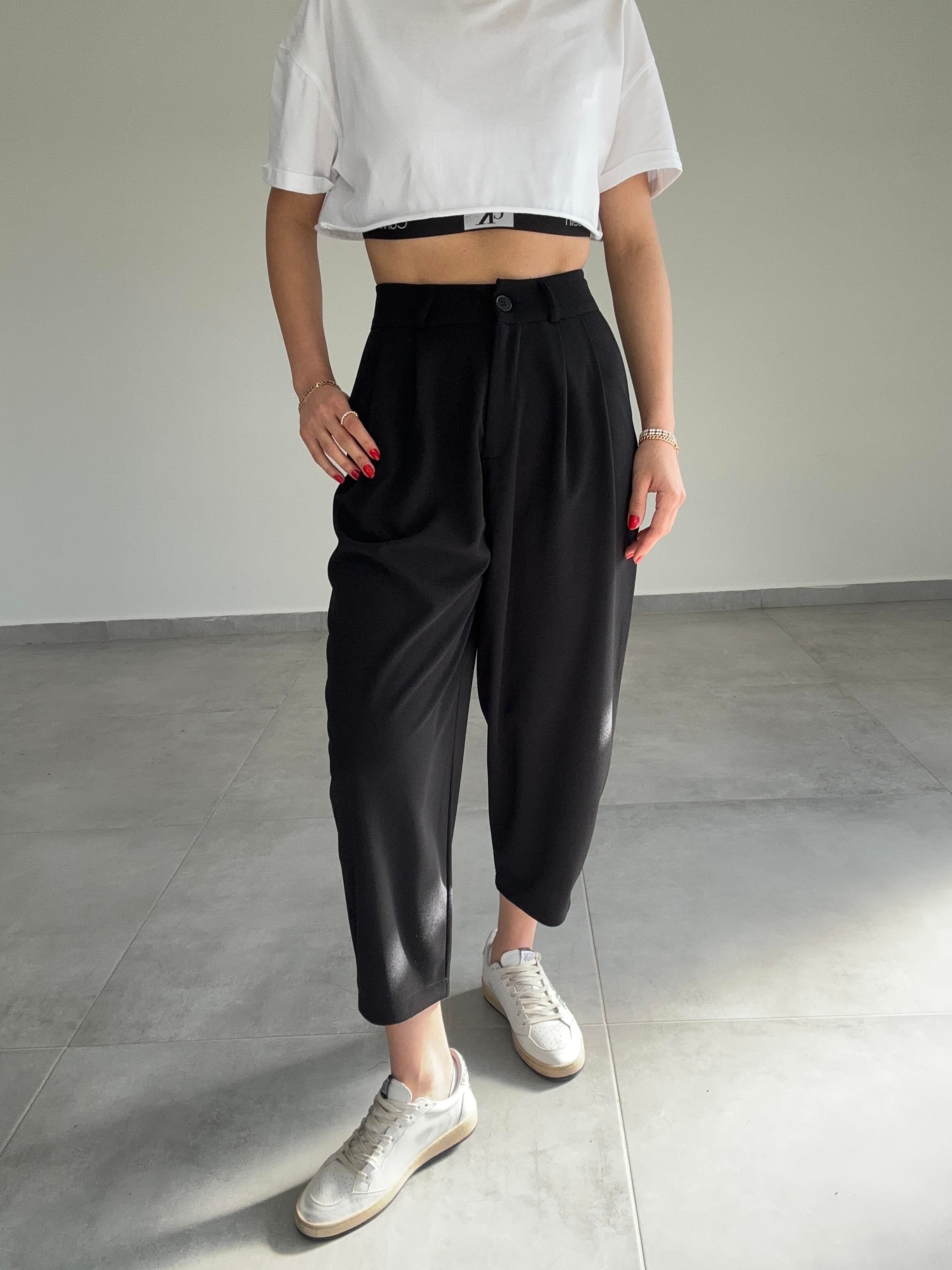 Özel Üretim Siyah Şalvar Pantolon