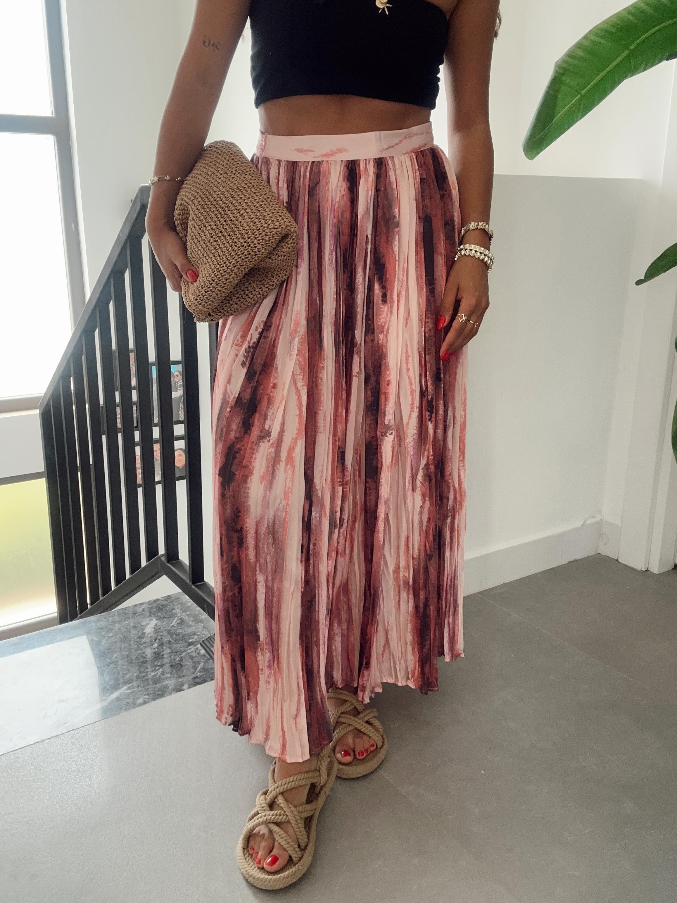 Pembe Renkli Saten Etek