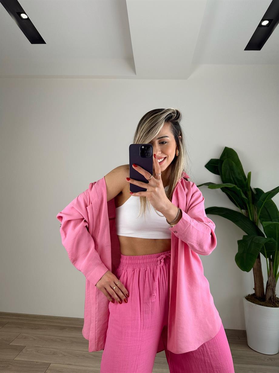 Pembe Salaş Gömlek