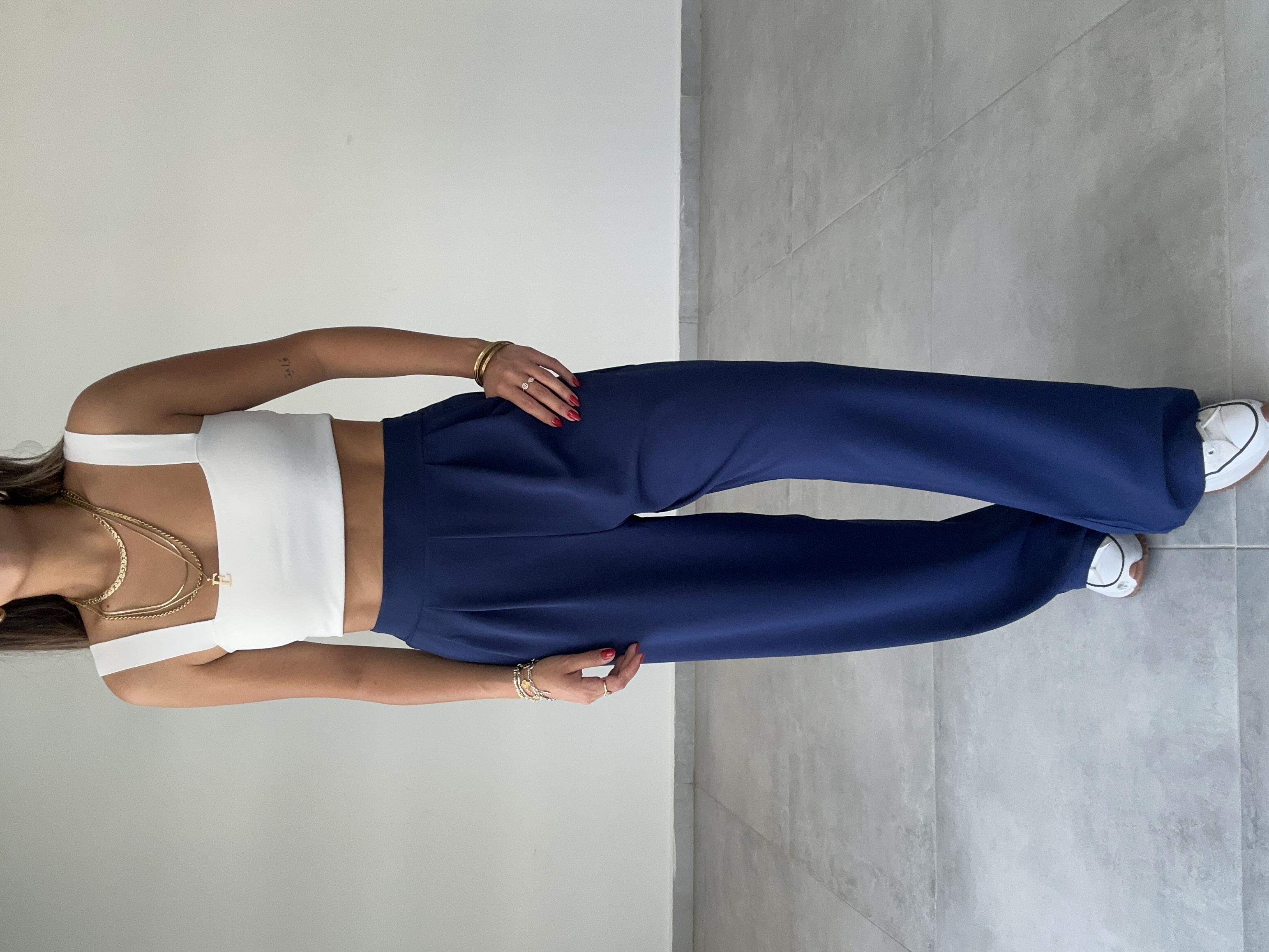 Rivero Lacivert Pileli Palazzo