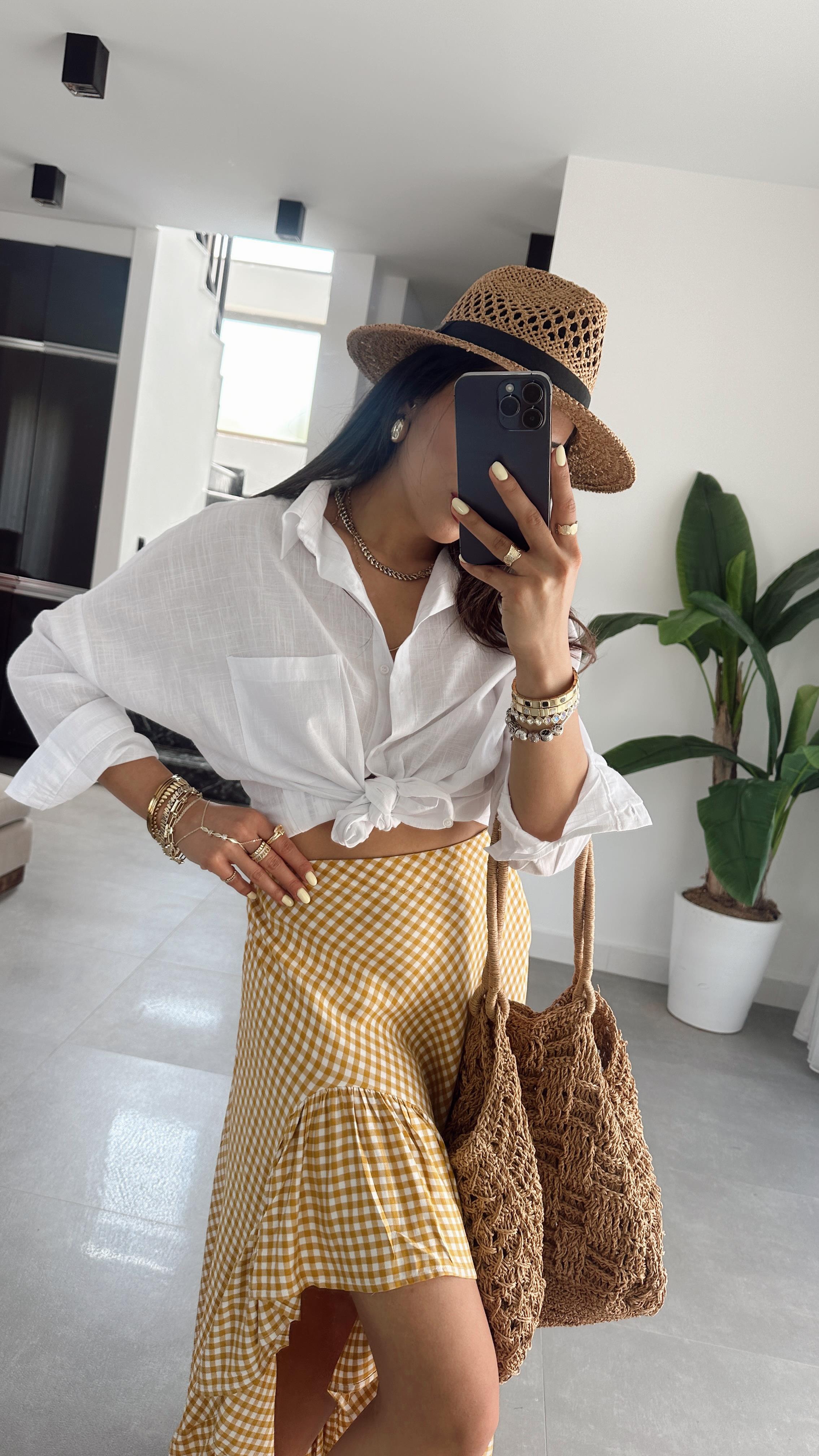 Sarı Asidora Pötikare Etek