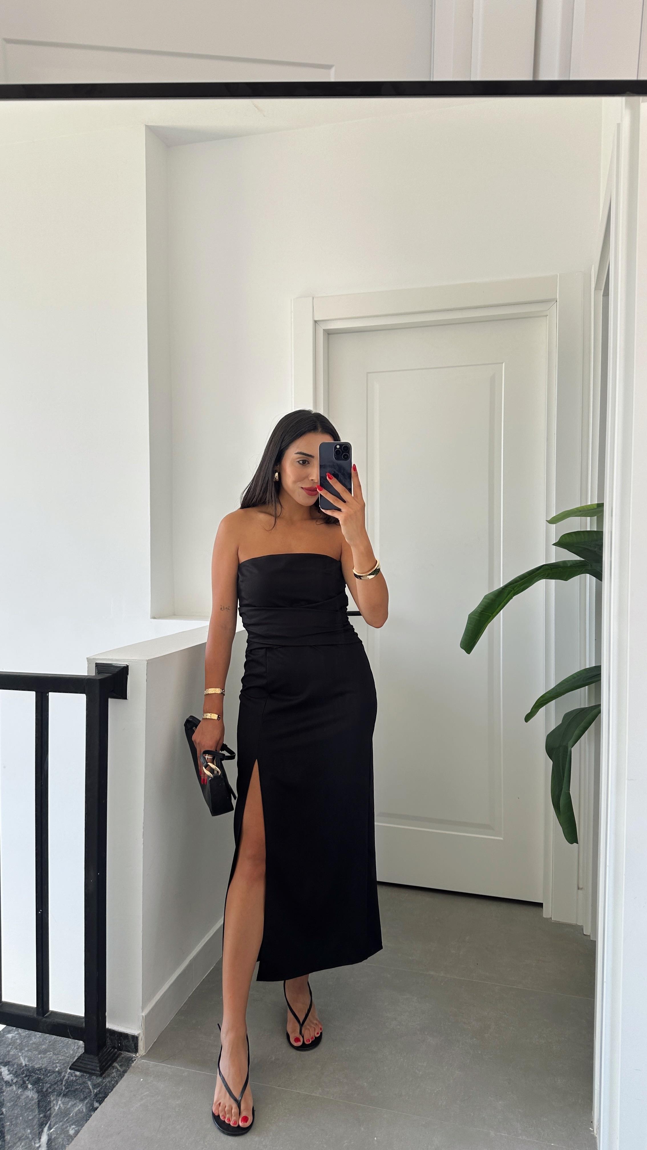 Siyah Erg Atanay Elbise