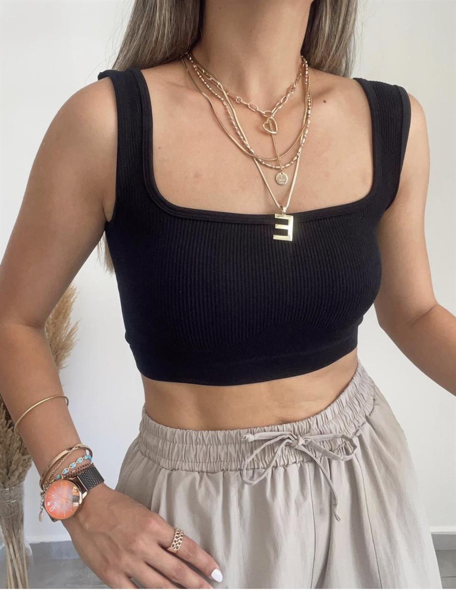 Siyah Fitilli Crop