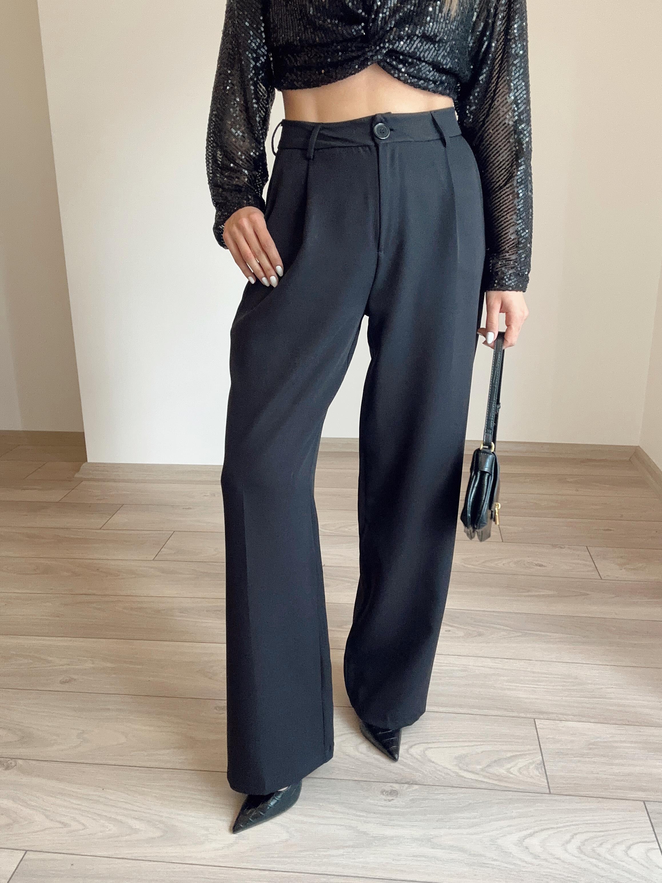 Siyah Hürrem Palazzo Pantolon