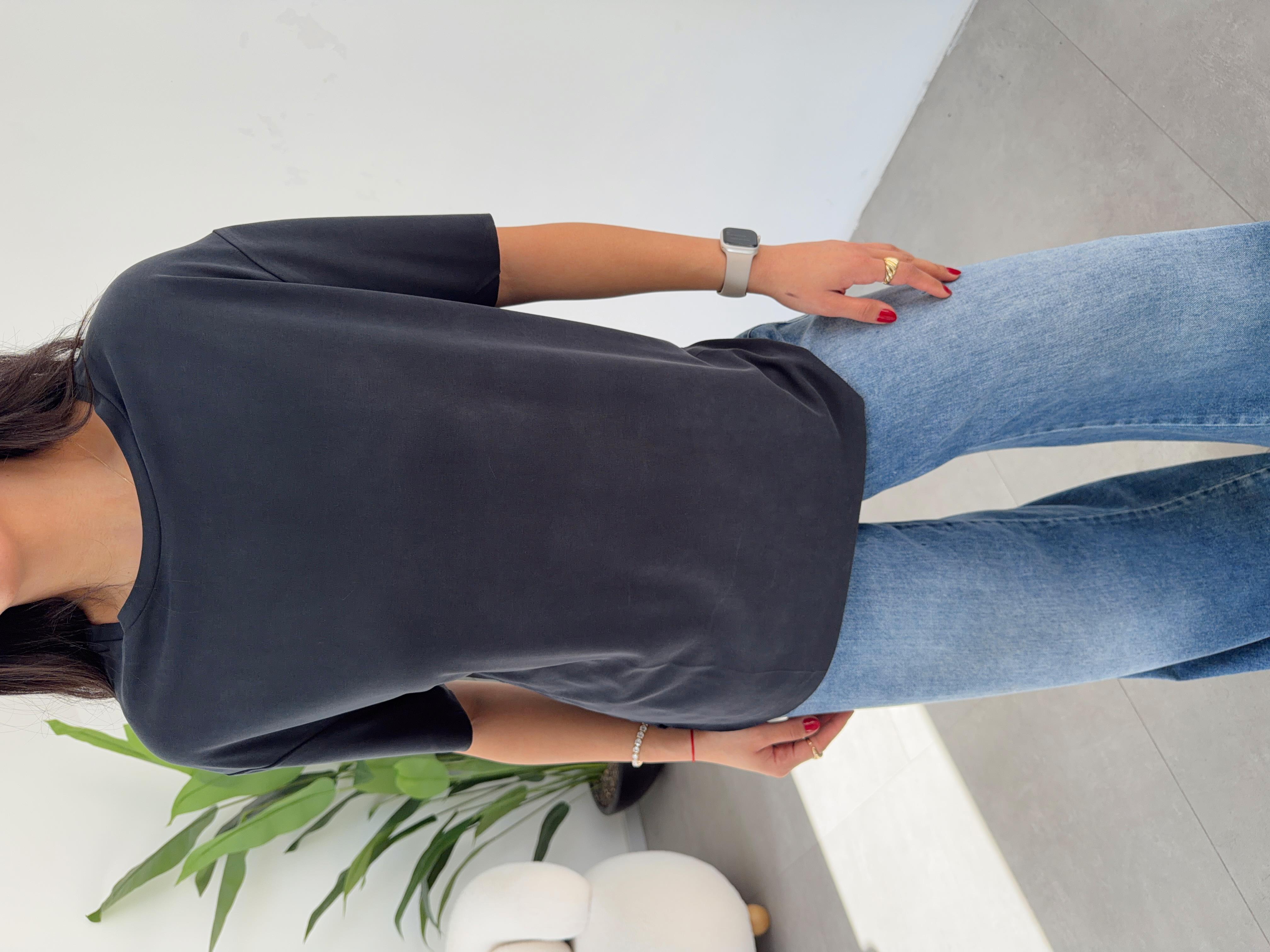 Siyah Modal Tshirt