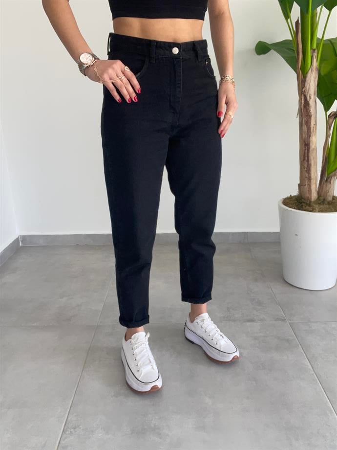 Siyah Mom Jean