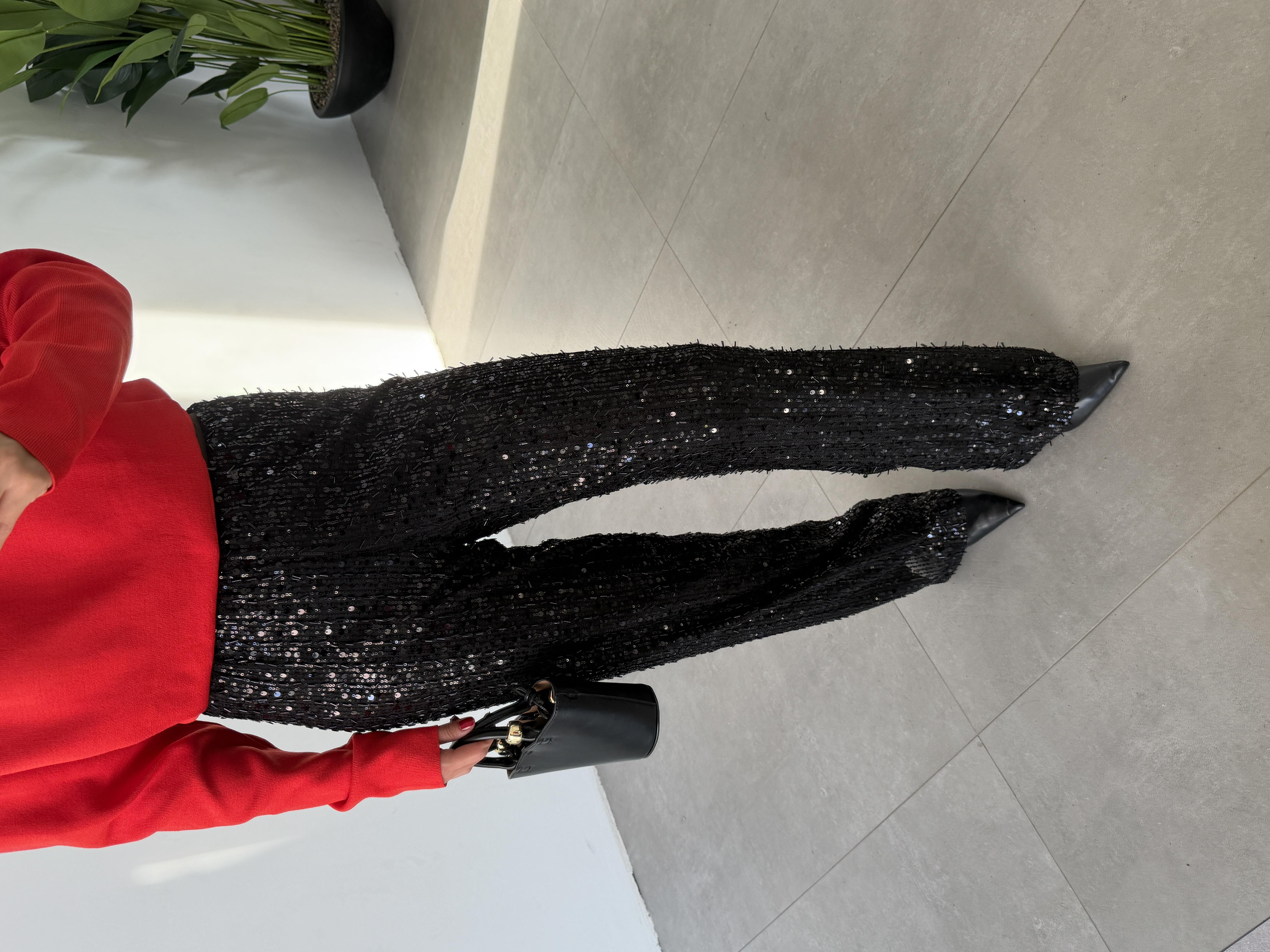 Siyah Payet Pantolon